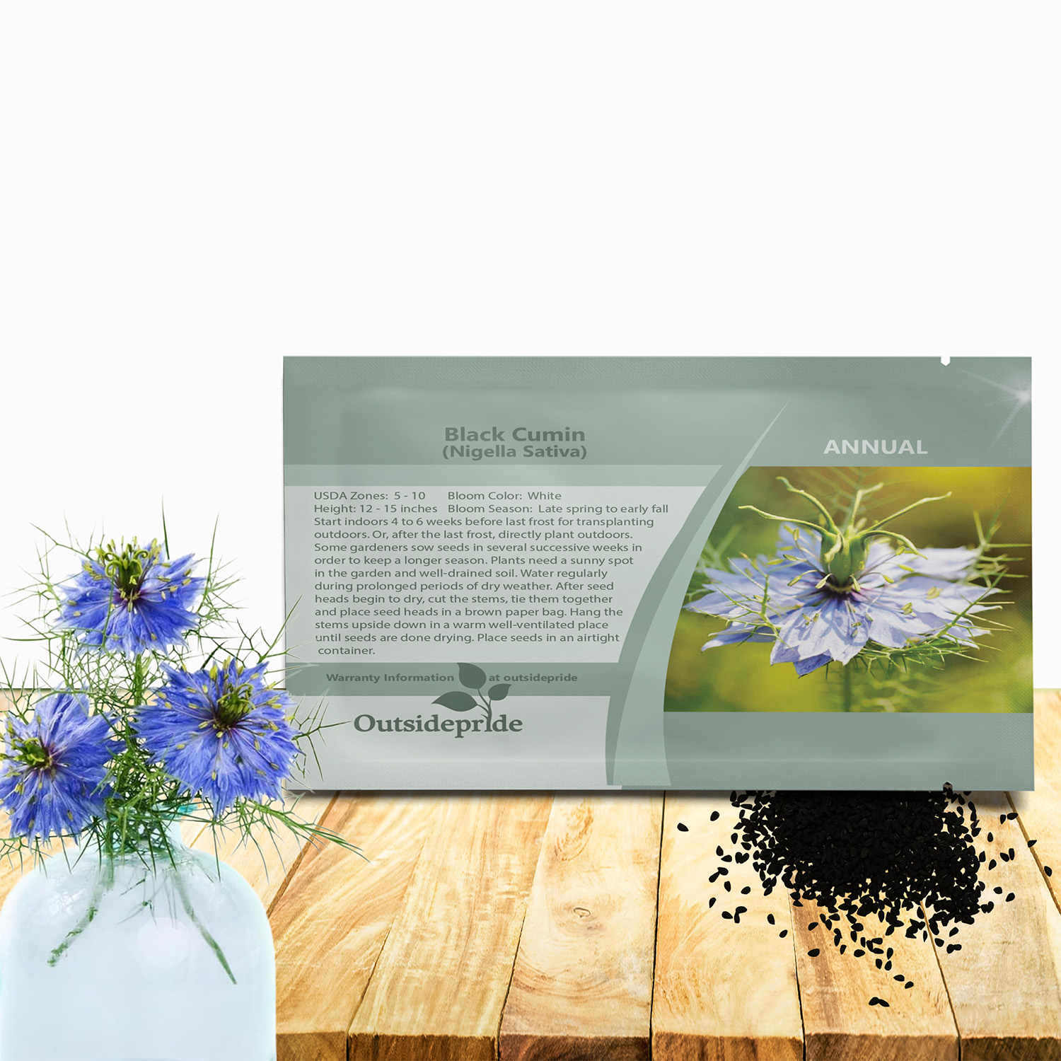 Black Cumin Herb Seed Packet For Planting