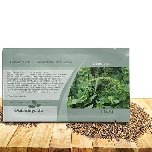 Green Wildflowers Seed Packet
