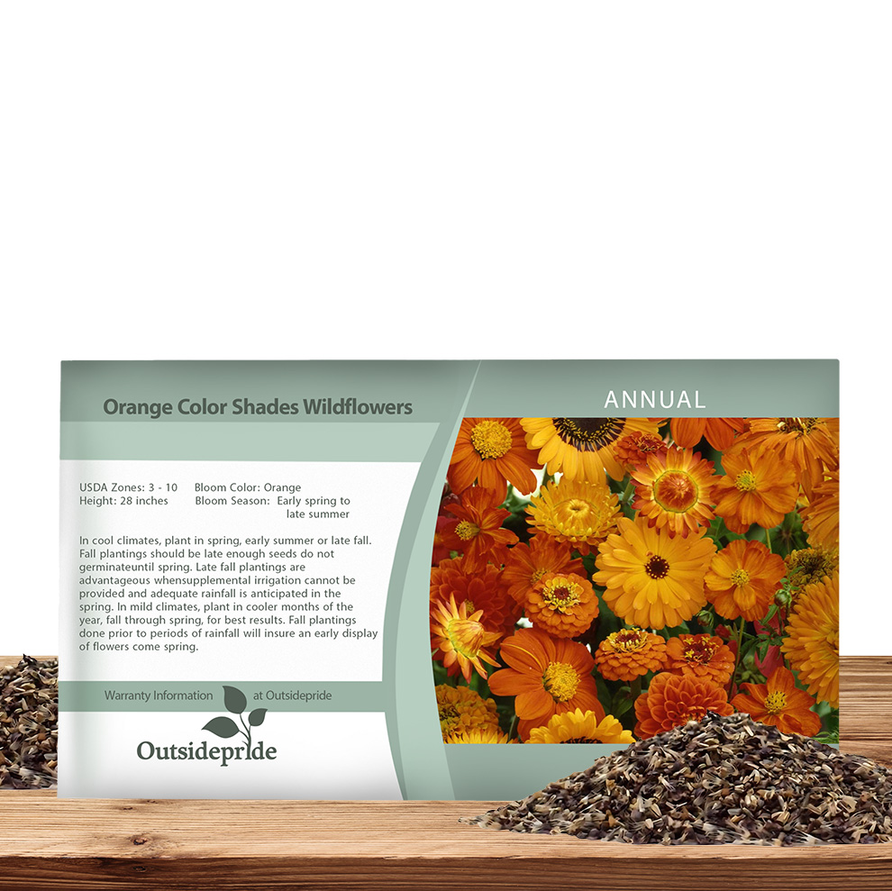 Orange Flowers Seed Packet 