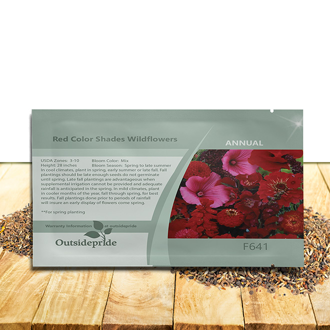 Red Wildflower Seed Packets
