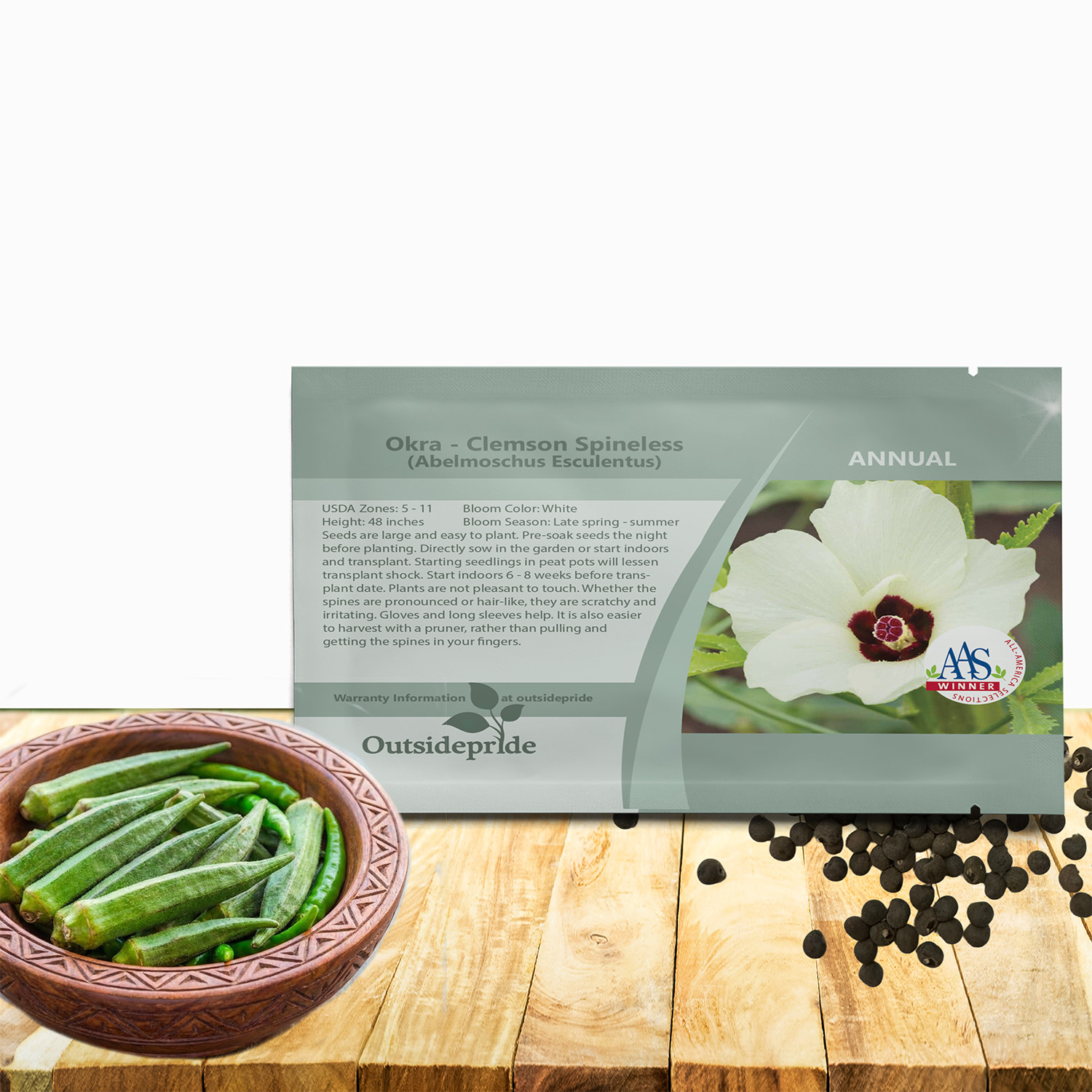 Okra Seed Packet