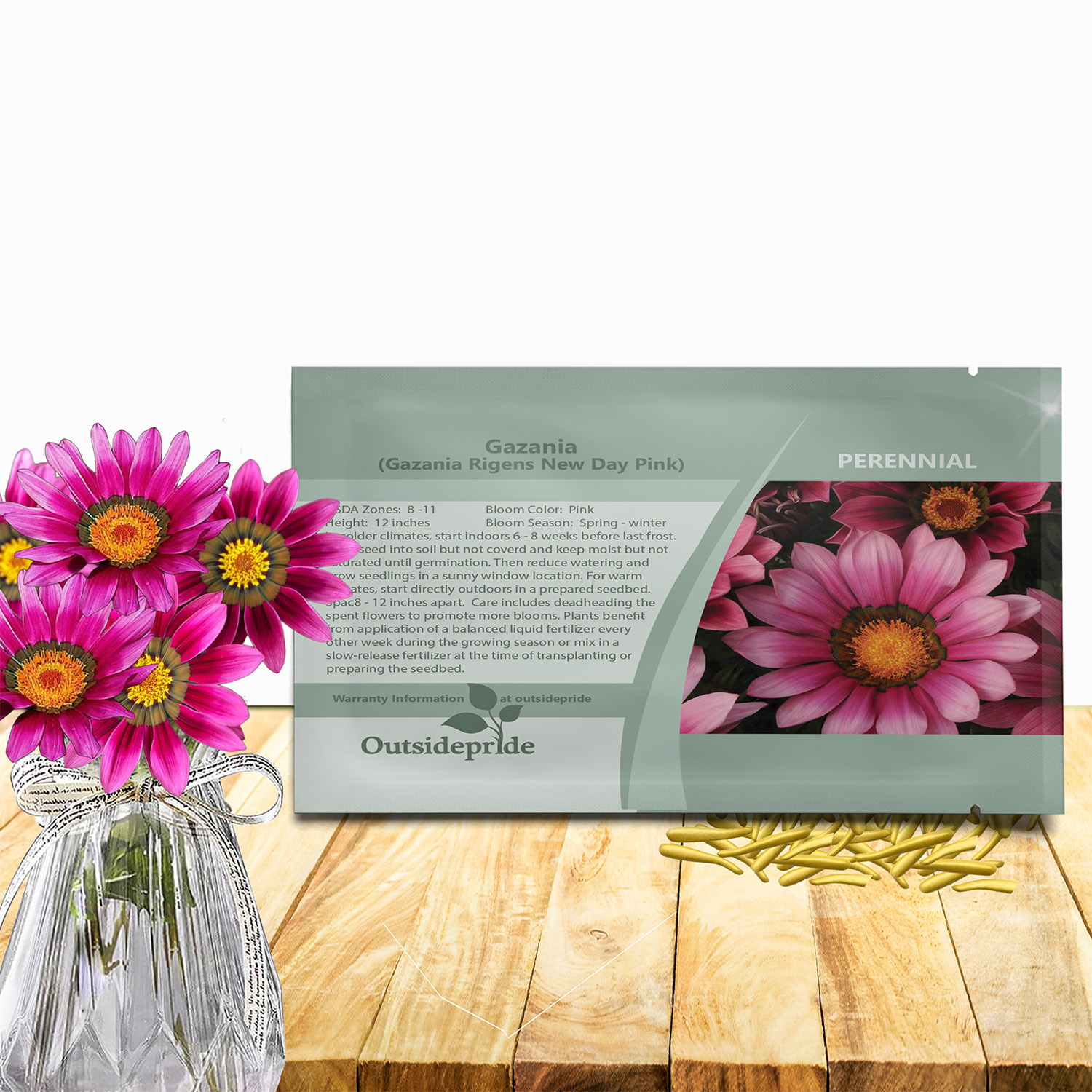 Gazania Pink Seed Packets