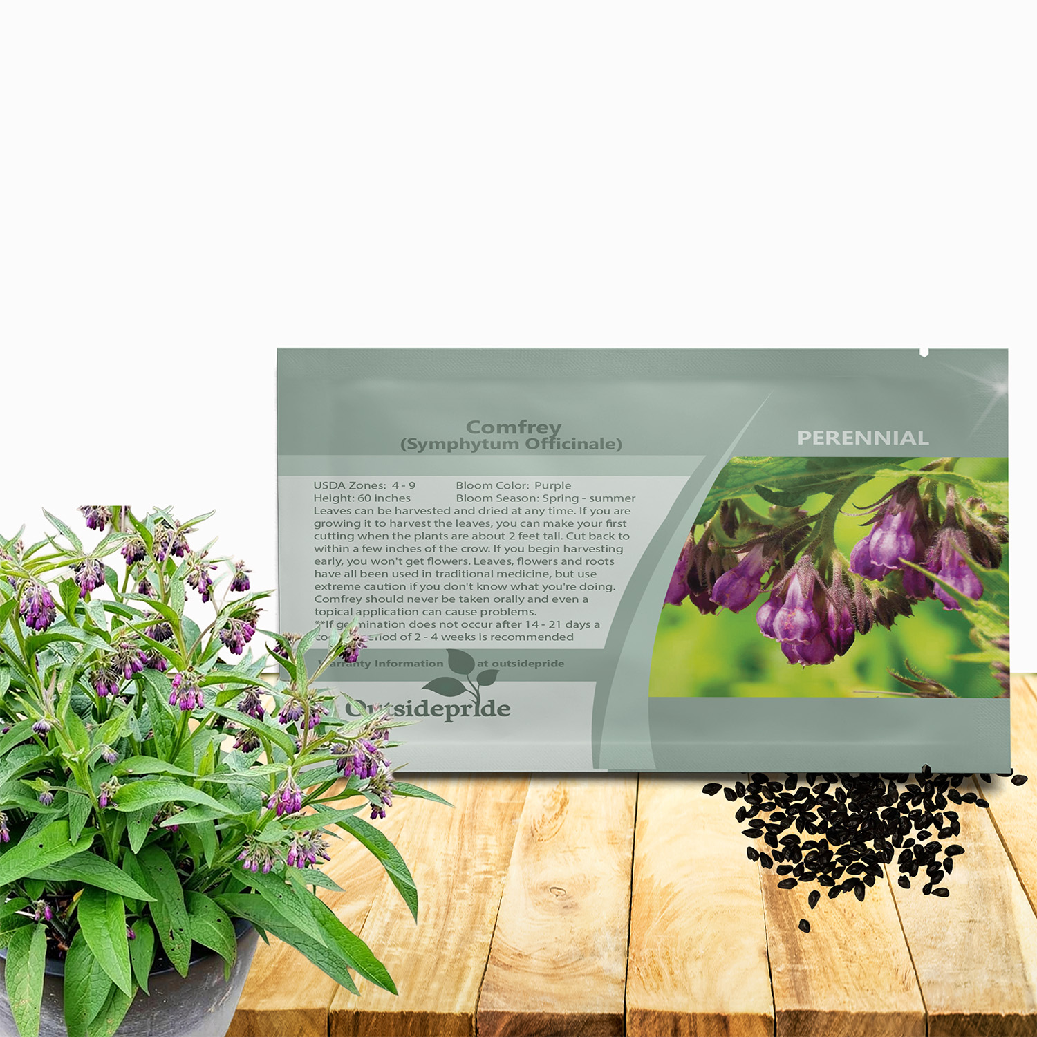 Comfrey Seed Packet For Planting