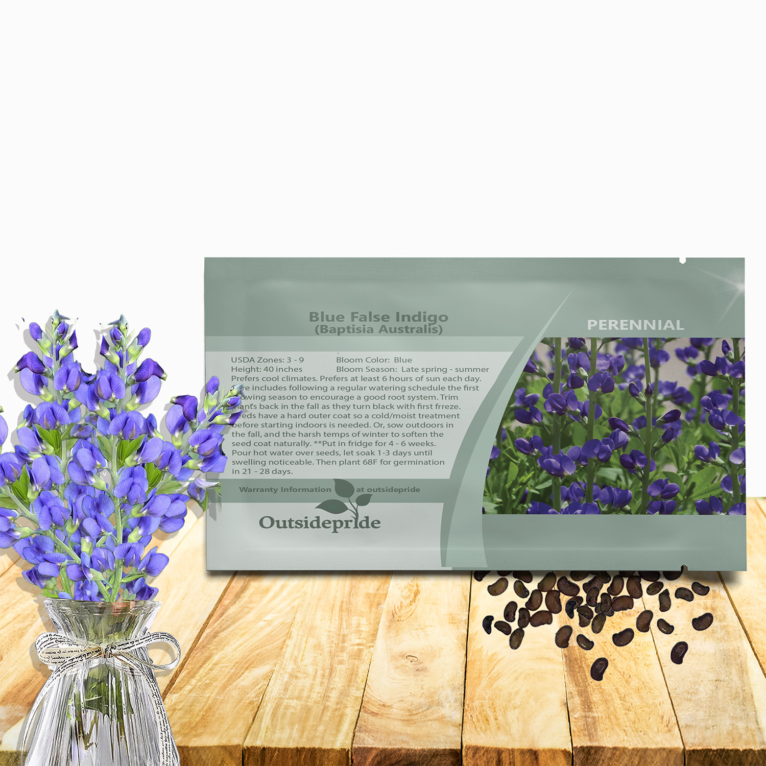 Blue False Indigo Seed Packet For Planting