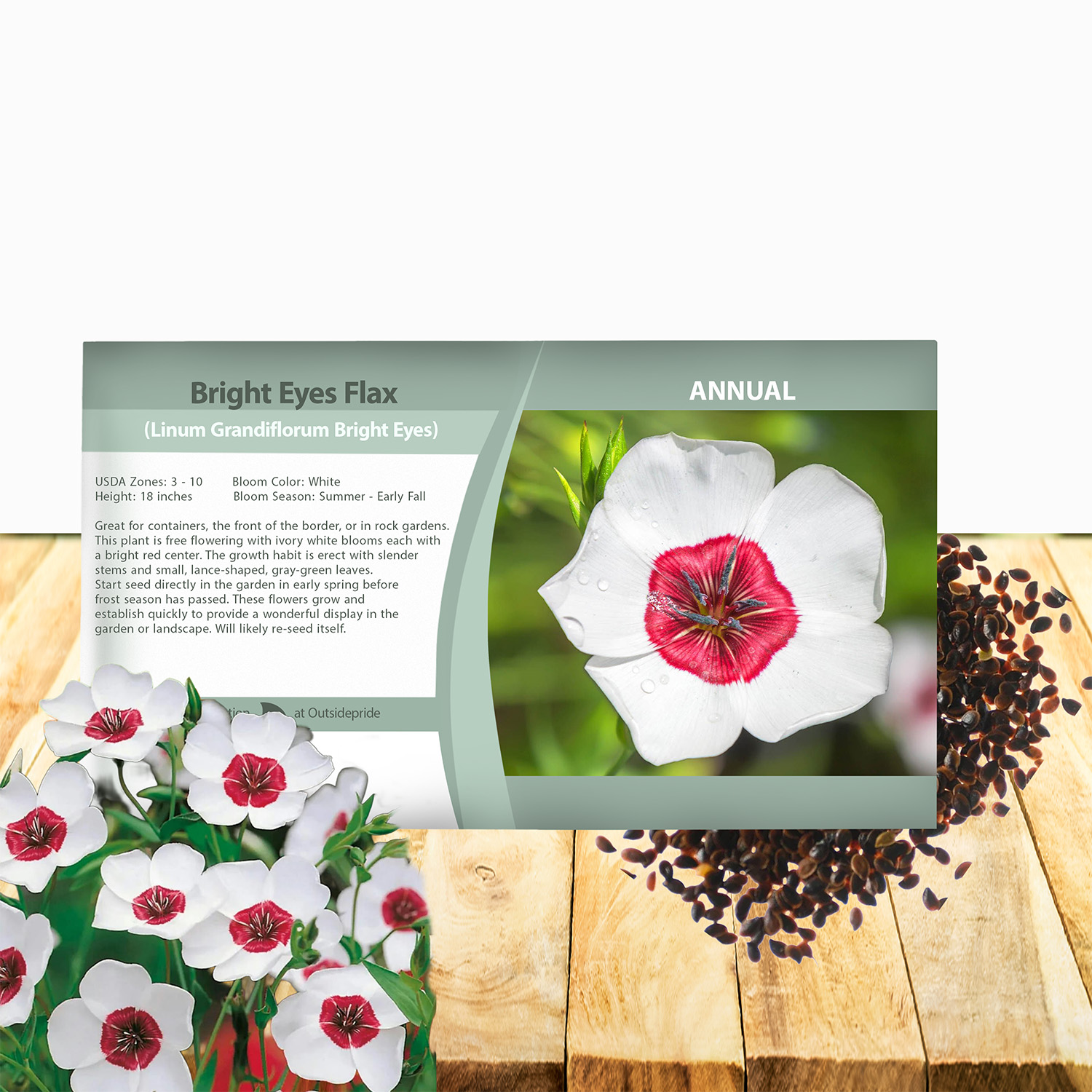 White Flax Seed Packet