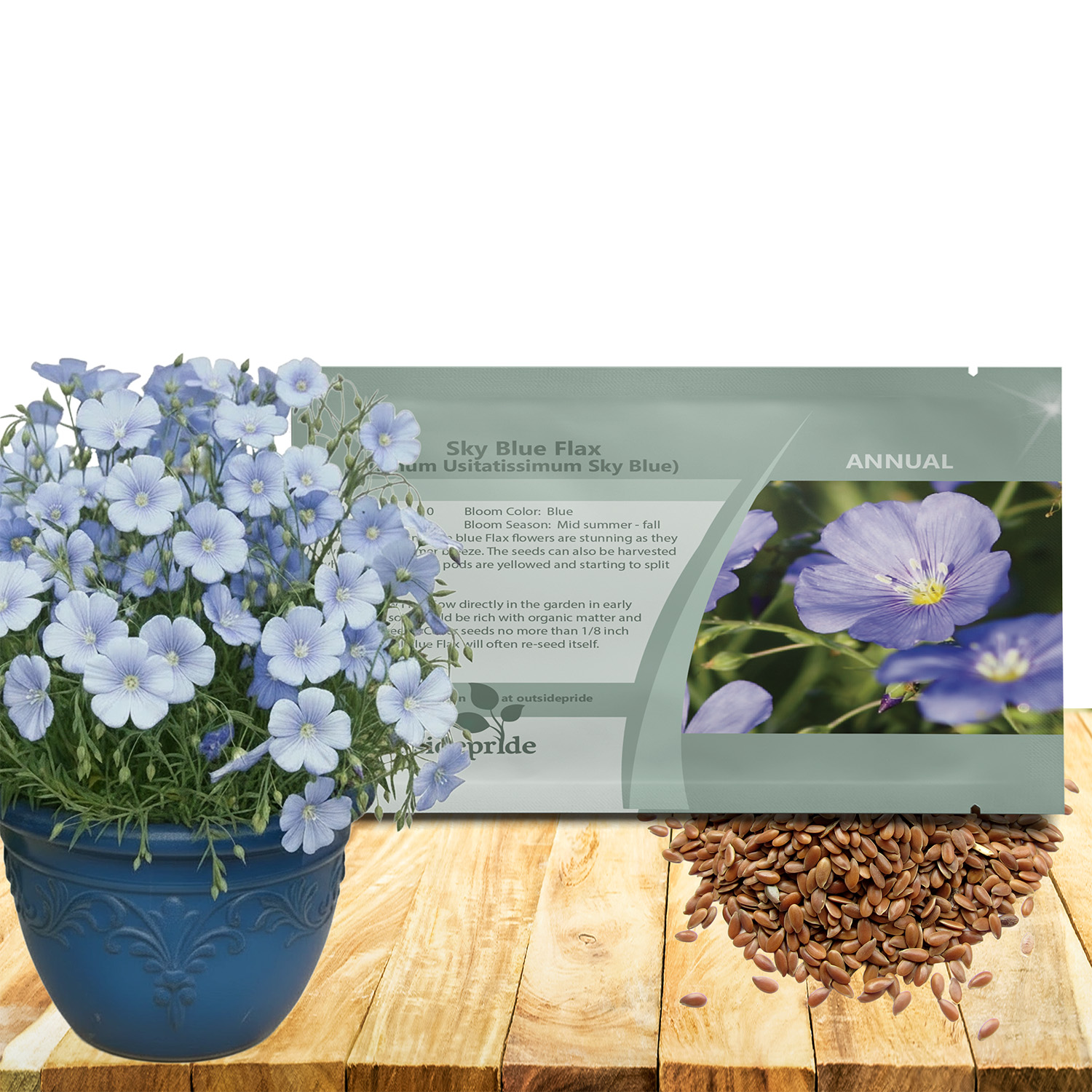 Sky Blue Flax Seed Packet