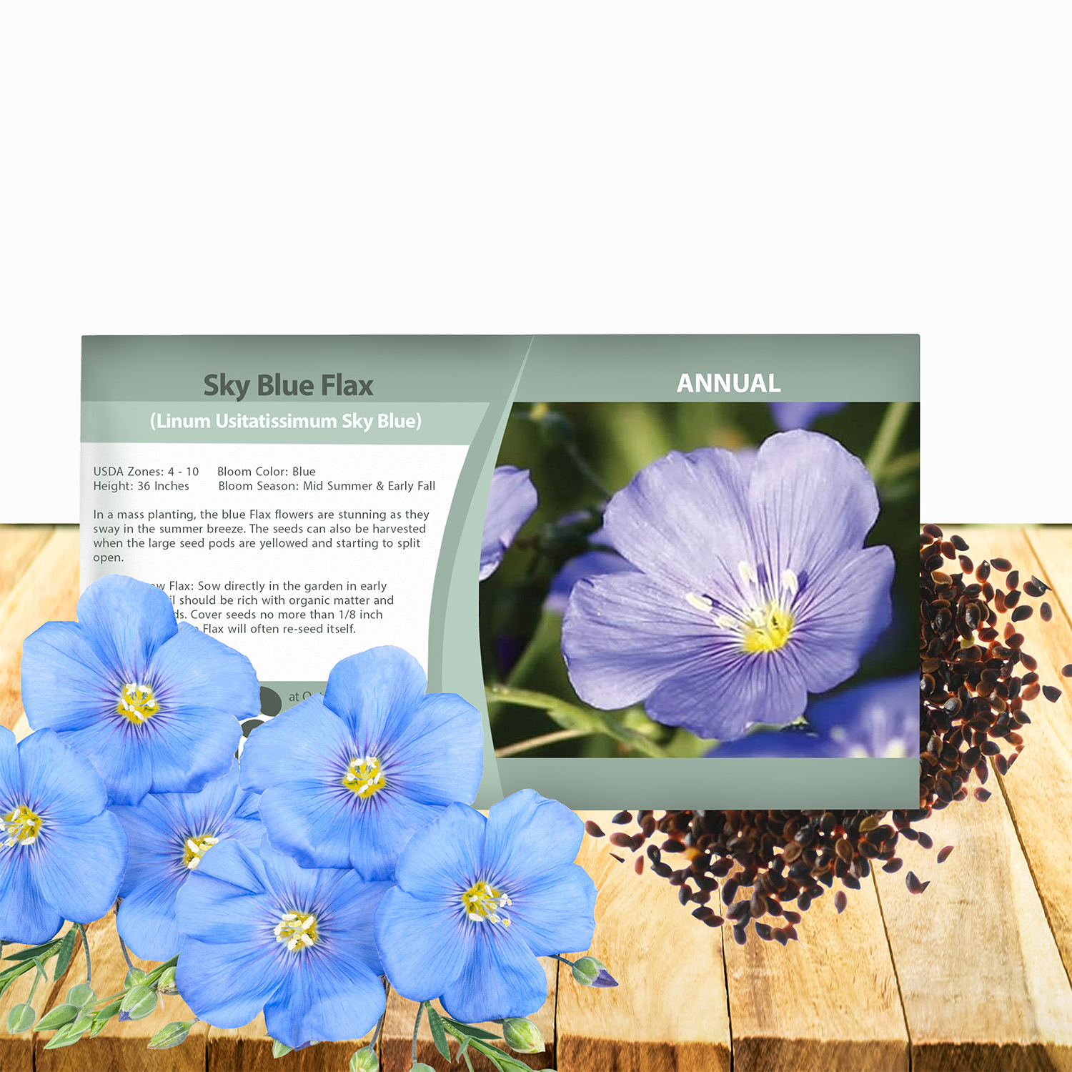 Sky Blue Flax Seed Packet