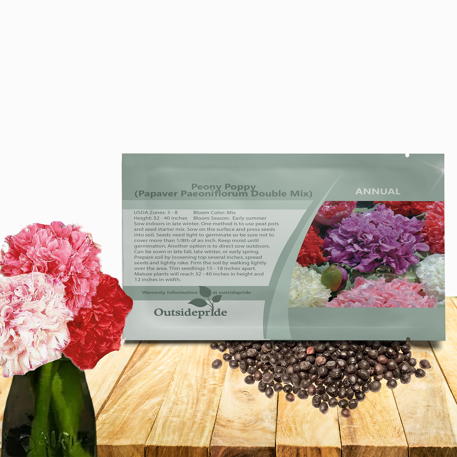 Peony Double Flower Seed Packet Mix