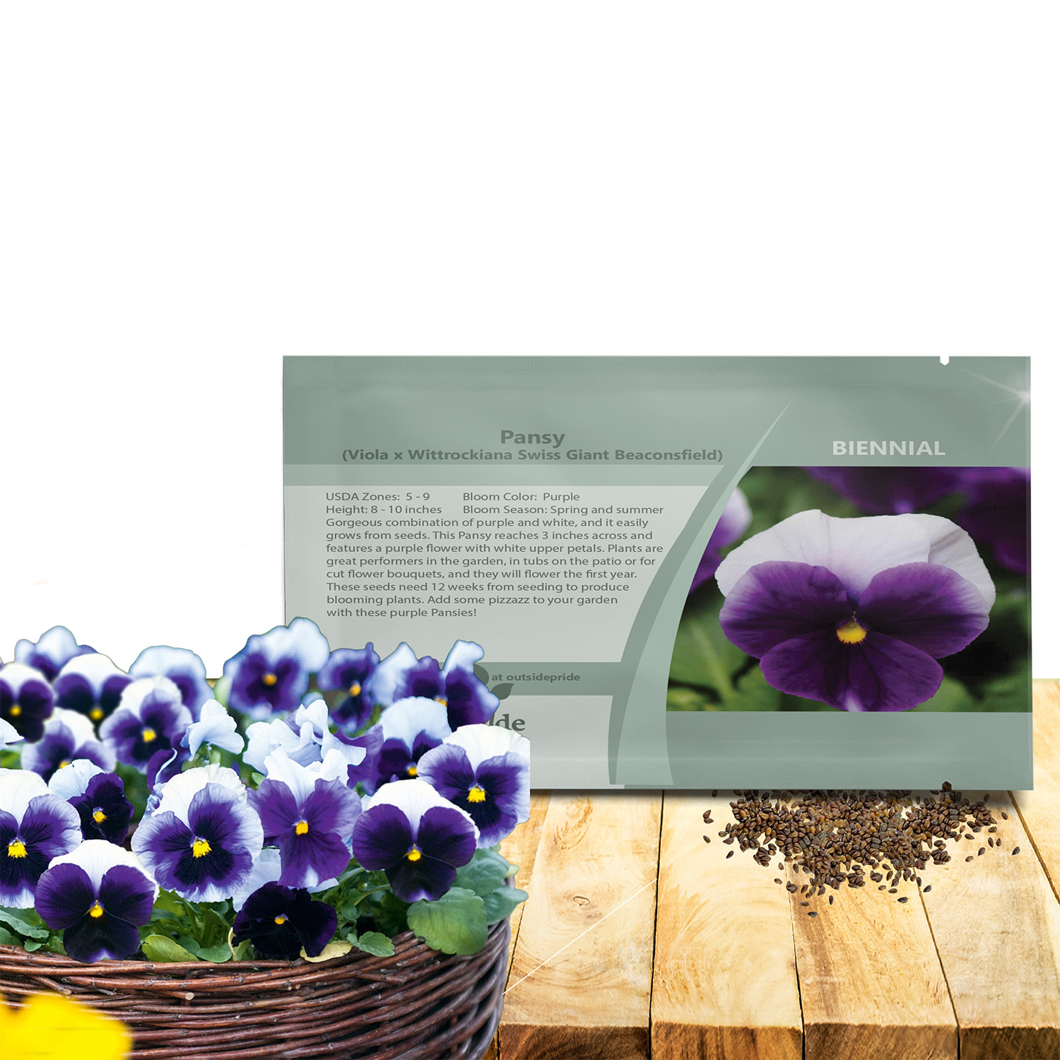Pansy Swiss Giants Beaconsfield Seed Packets