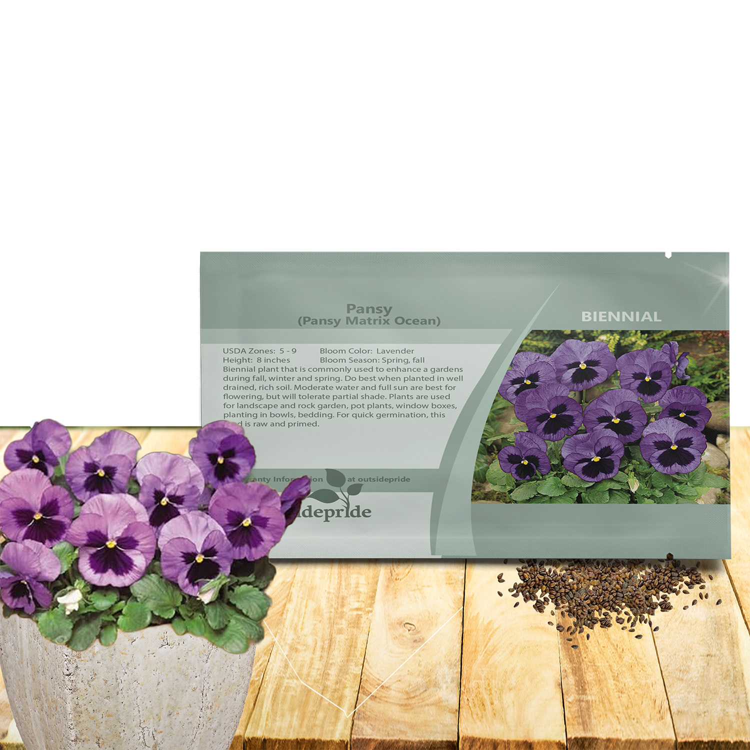 Pansy Matrix Ocean Seed Packets