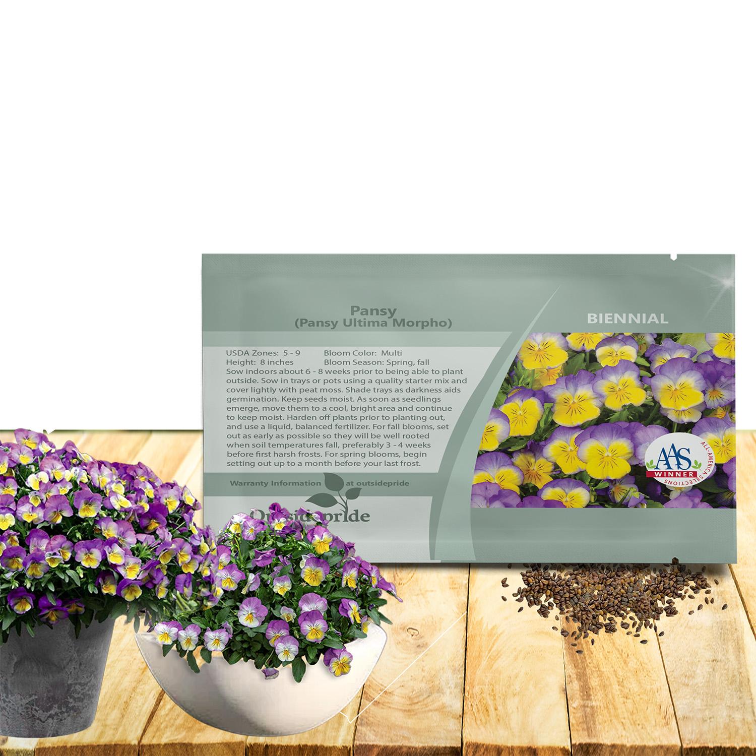 Pansy Ultima Morpha Seed Packet