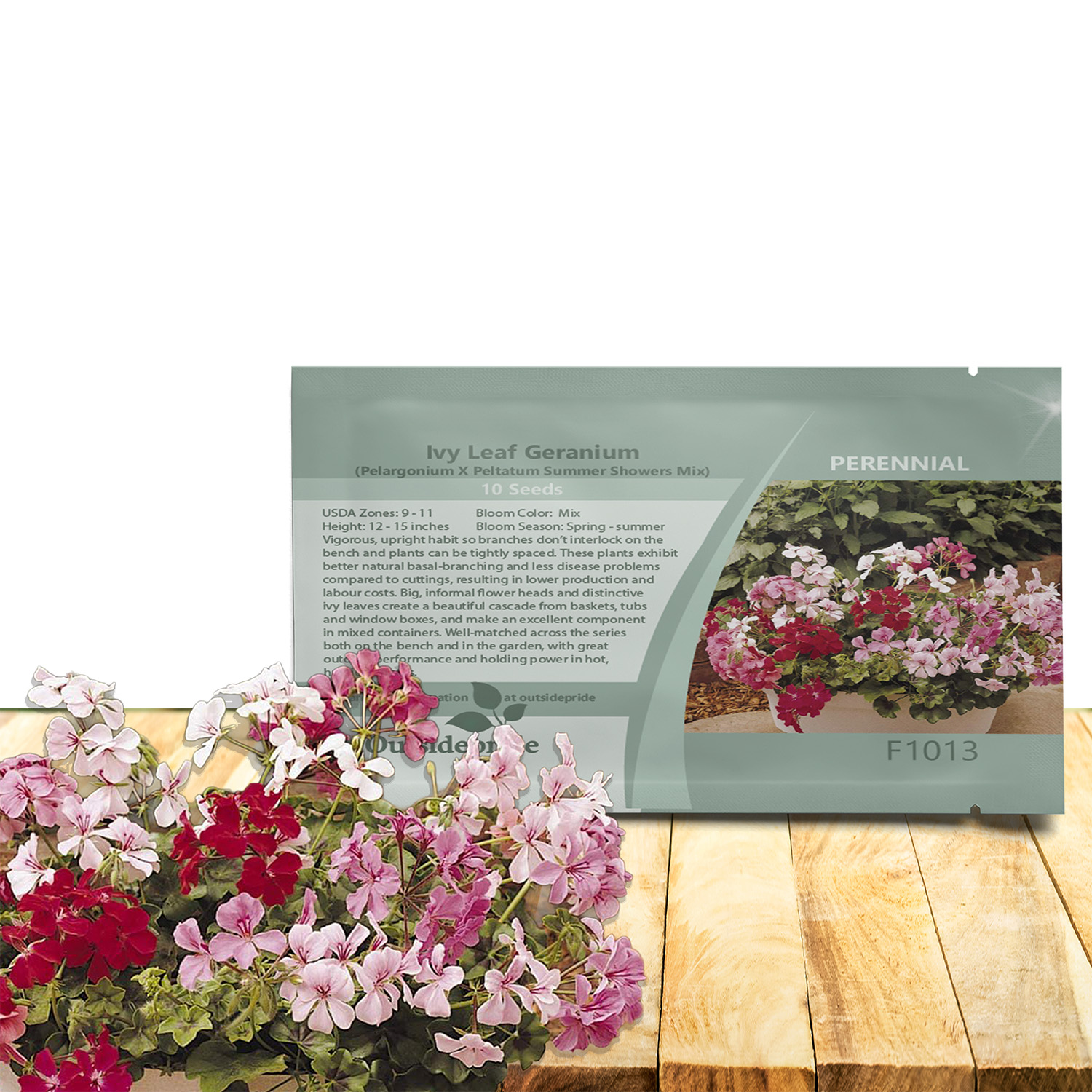 Ivy Leaf Geranium Seed Packet Mix