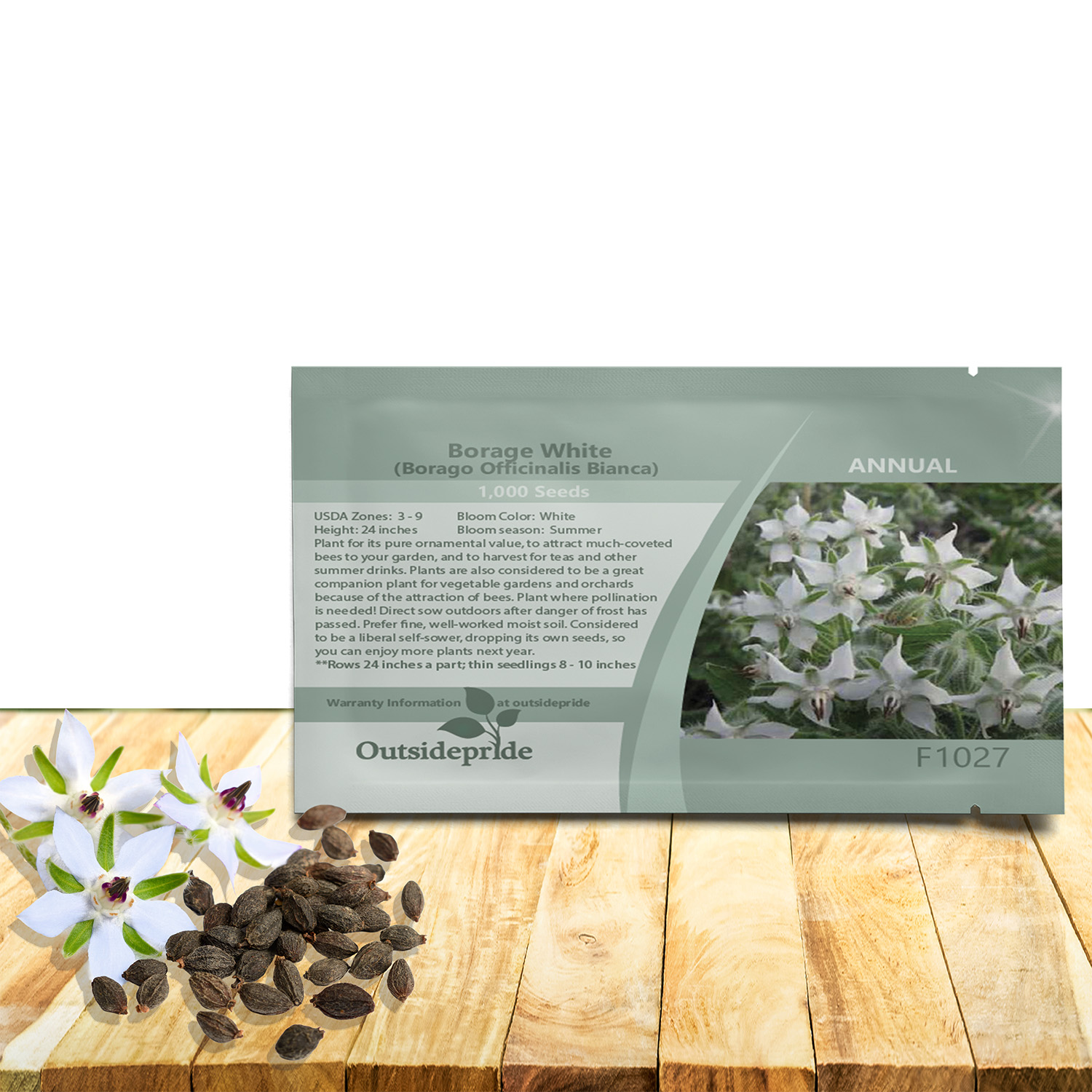 Borage White Herb Seed Packets