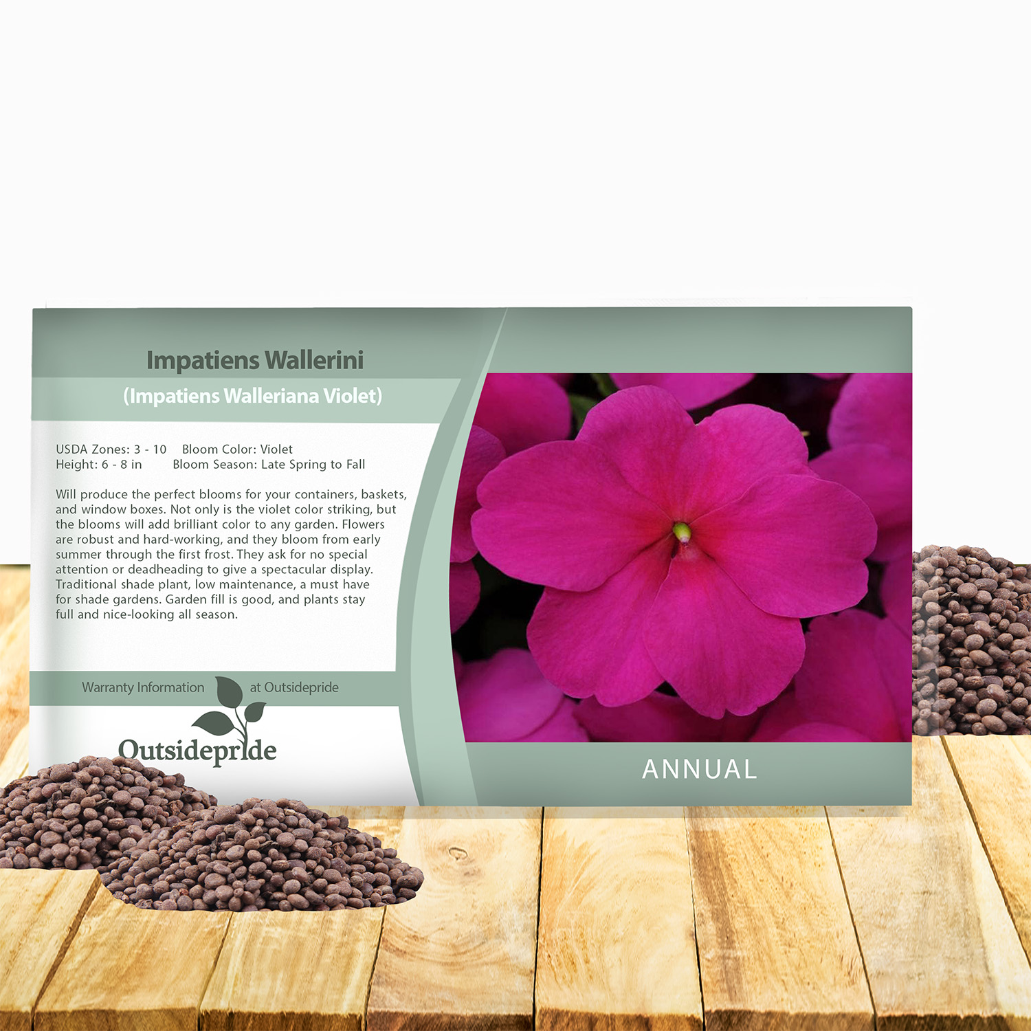 Impatiens Violet Seed Packet