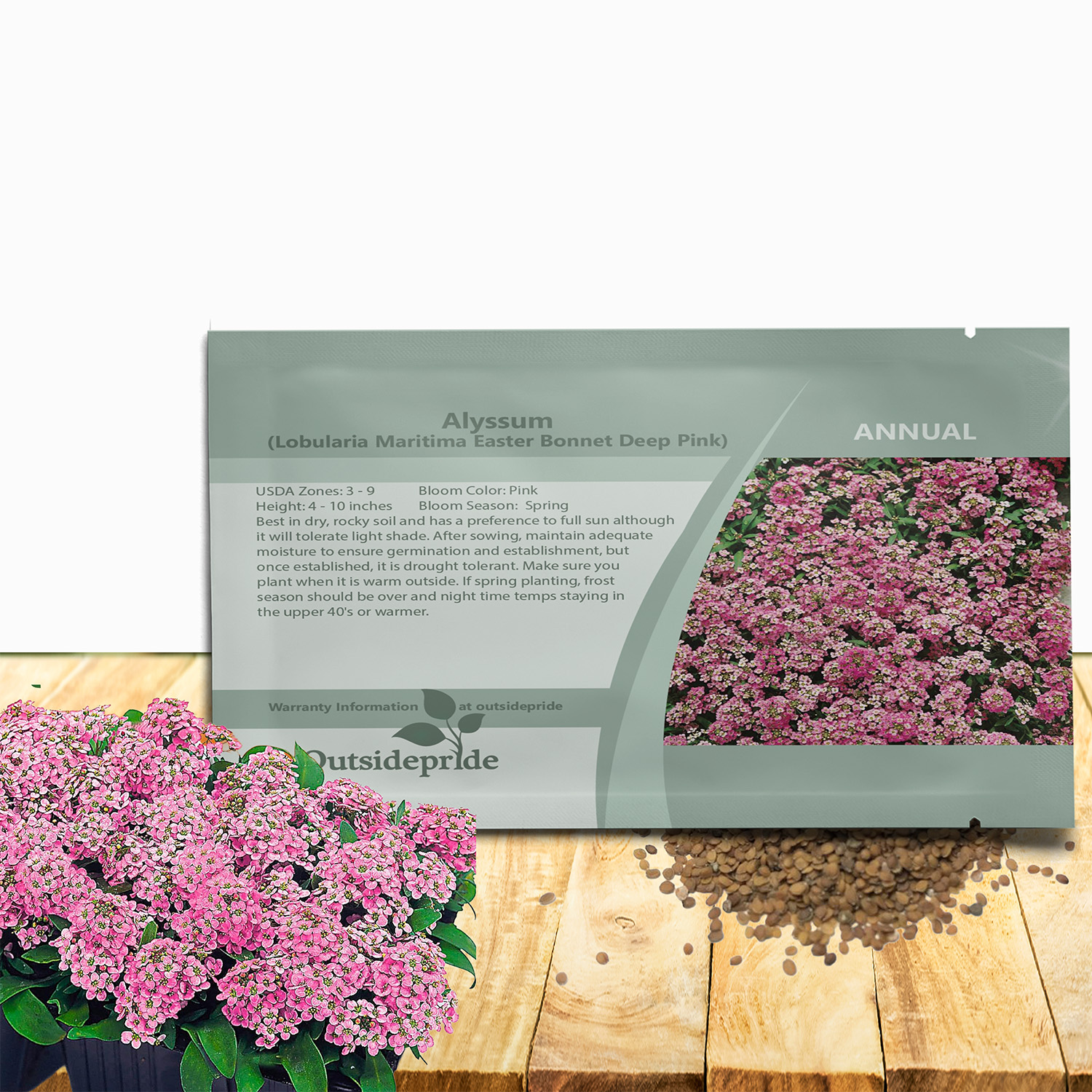 Alyssum Easter Bonnet Pink Seed Packet