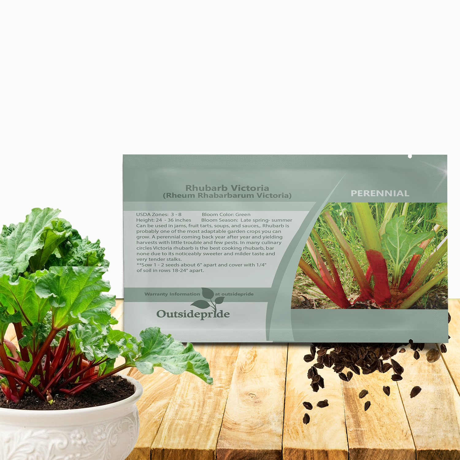Rhubarb Victoria Vegetable Seed Packet