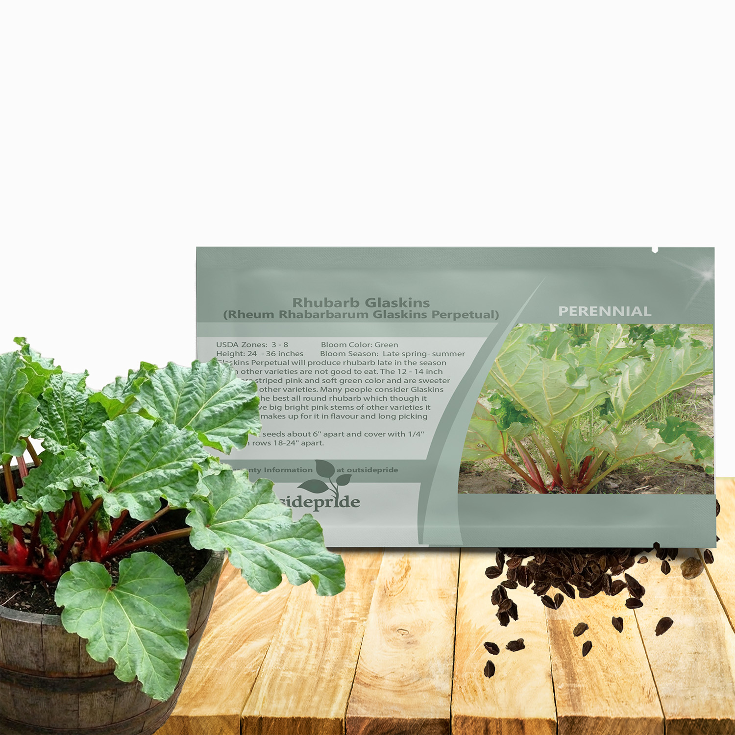 Rhubarb Glaskins Vegetable Seed Packet