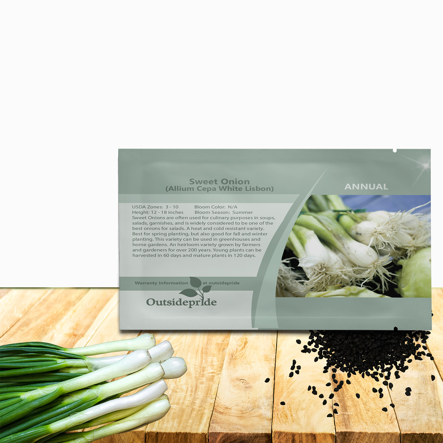 Sweet Onion Herb Seed Packet For Planting