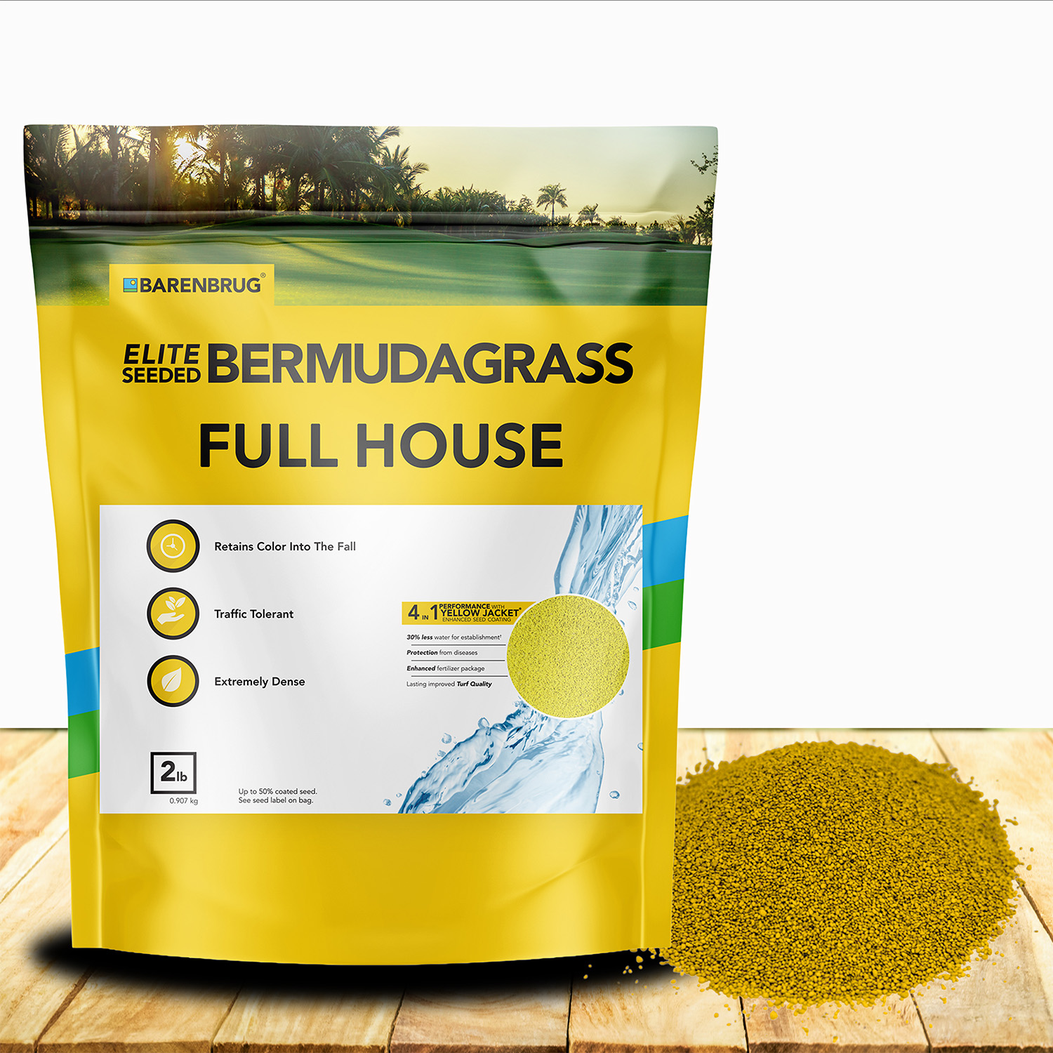 thumbnail image 2 of 300,000 Bermuda Grass Seeds – Premium Unhulled With Moisture Coating, Full Sun 2 of 4