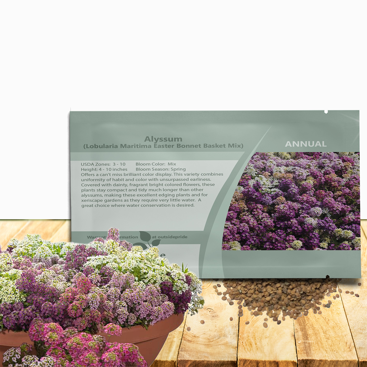 Alyssum Easter Bonnet Seed Packet
