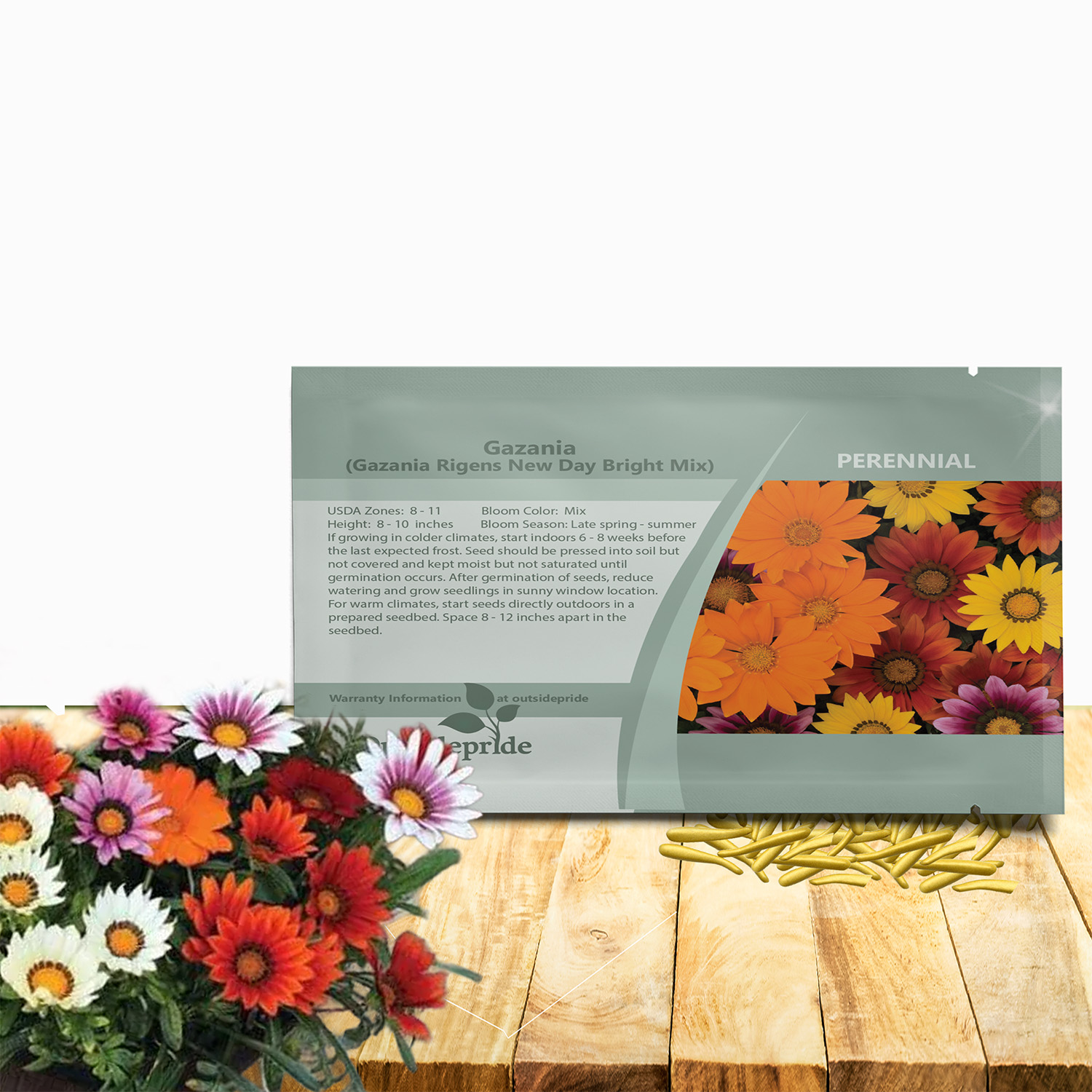 Gazania Bright Seed Packet Mix