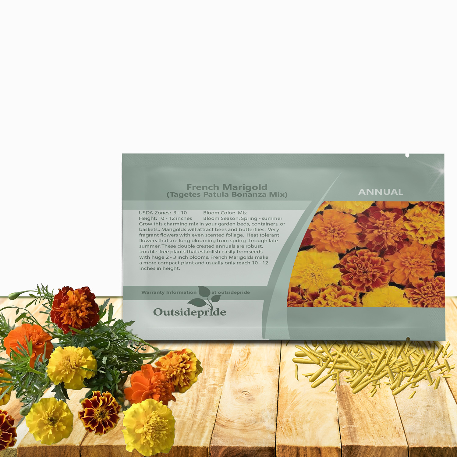 French Marigold Bonanza Seed Packet