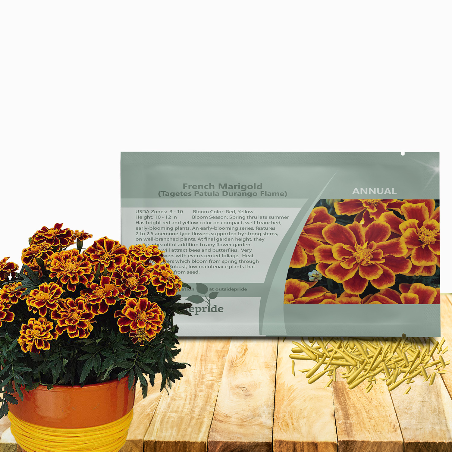 French Marigold Disco Seed Packet Mix