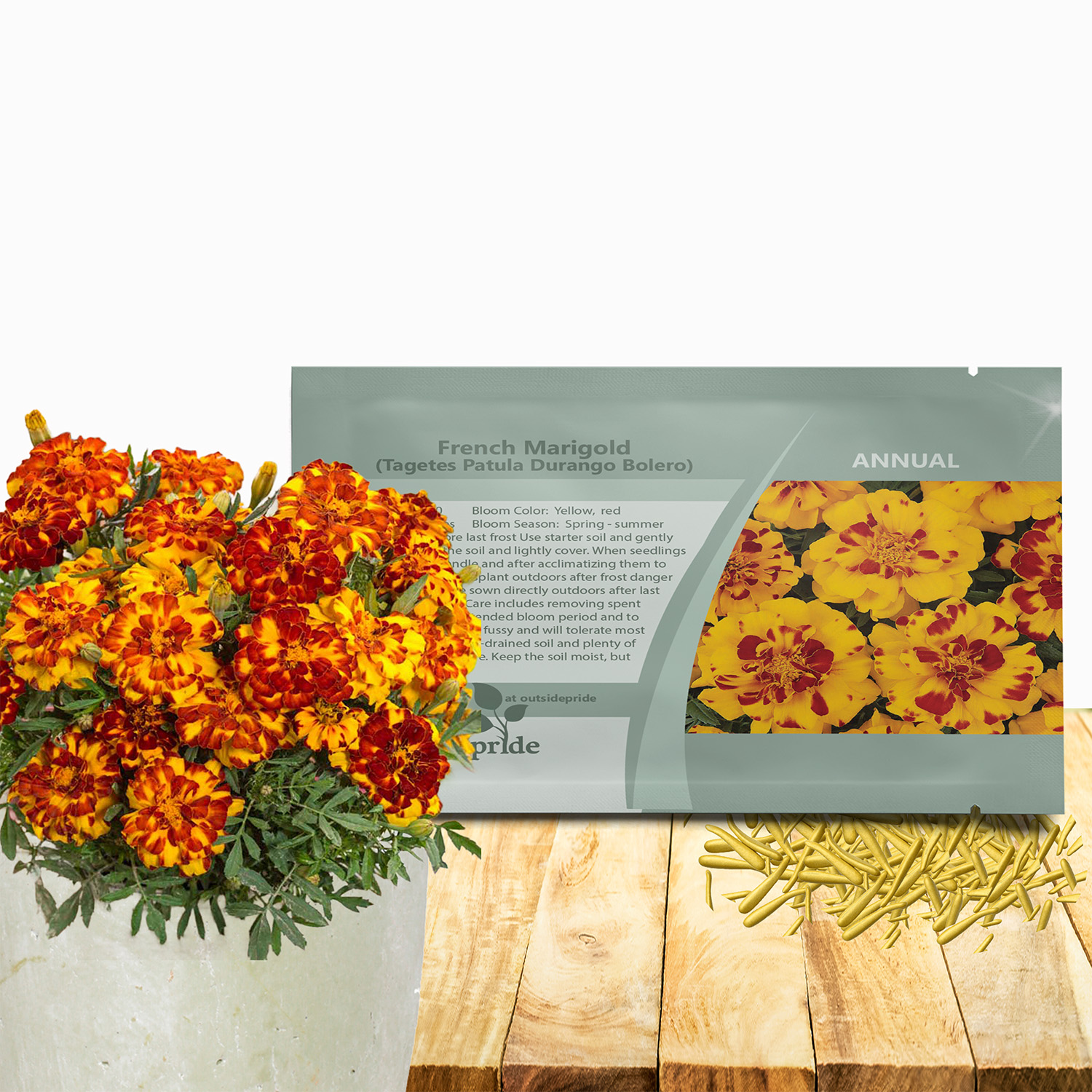 French Marigold Durango Bolero Seed Packet