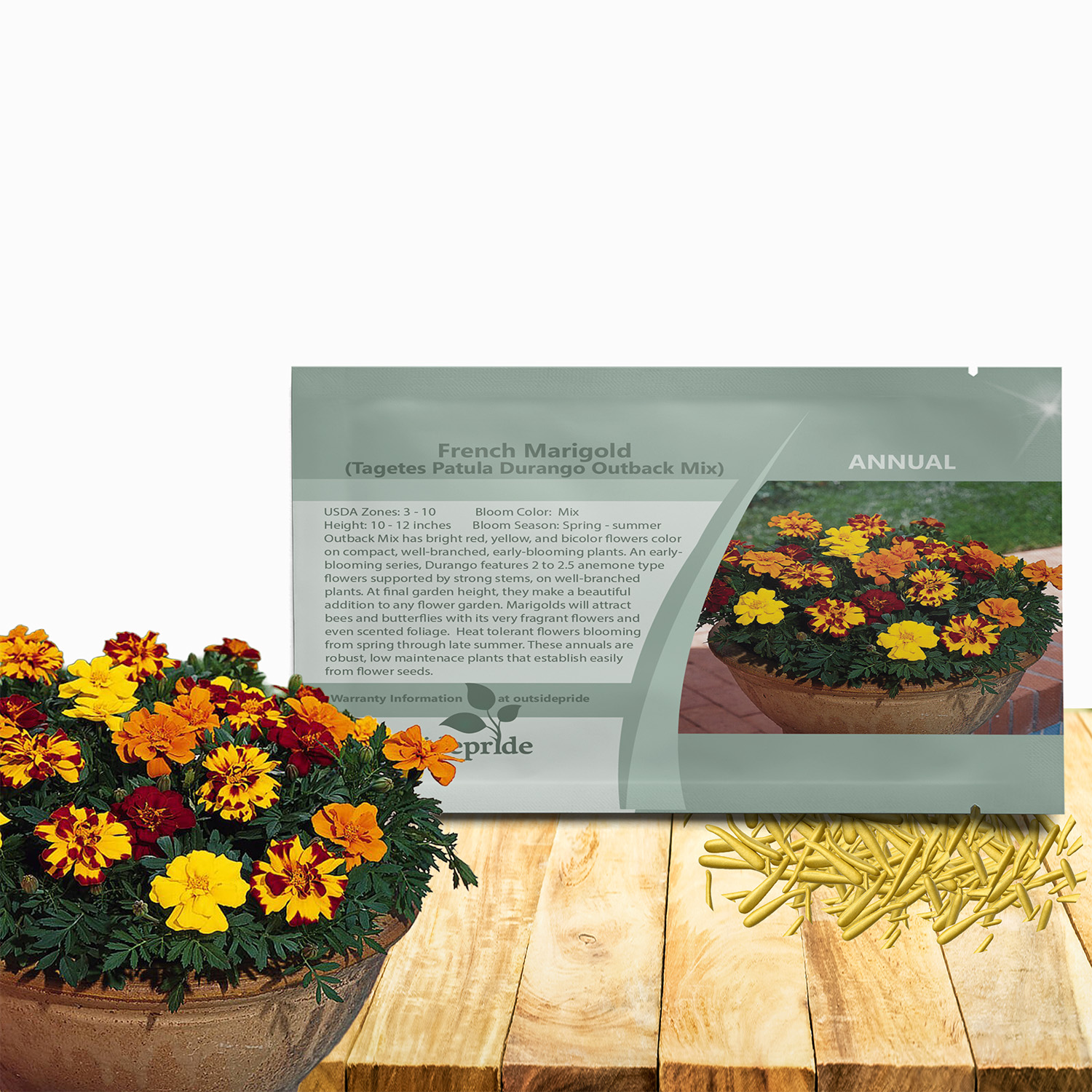 French Marigold Durango Outback Seed Packet