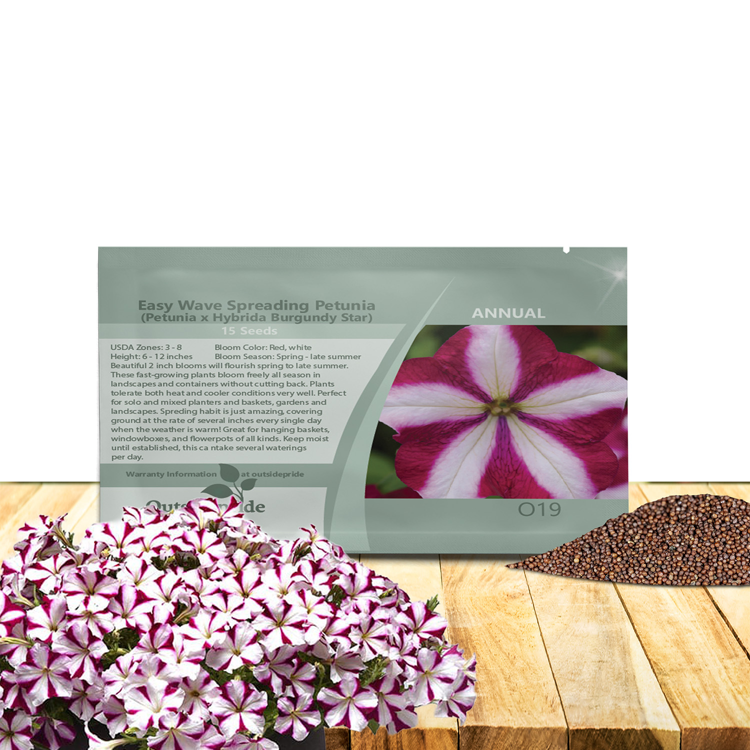 Easy Wave Burgundy Star Petunia Seed Packet