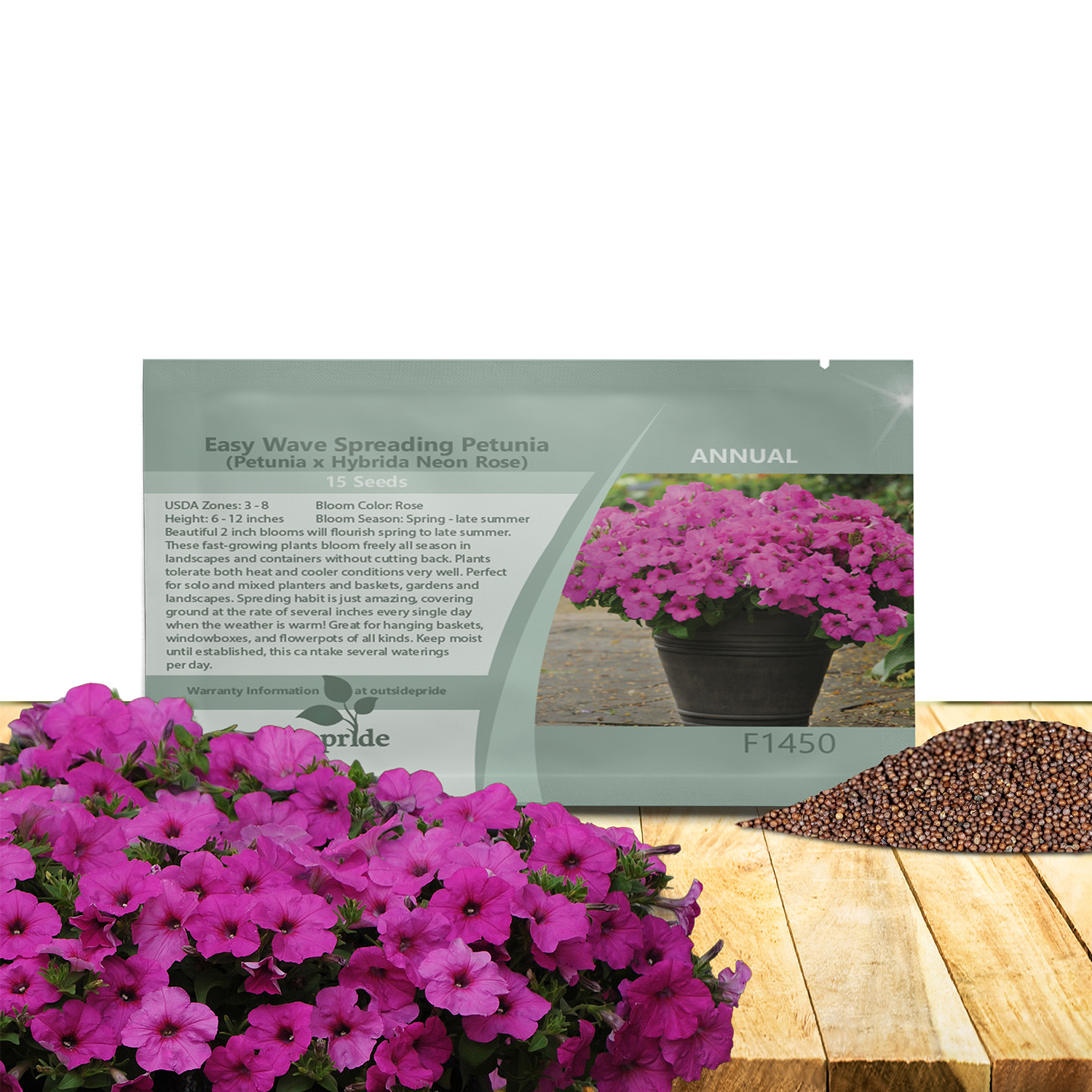 Easy Wave Neon Rose Petunia Seed Packet