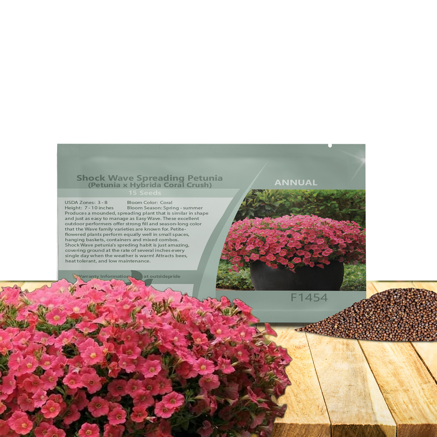 Shock Wave Coral Crush Petunia Seed Packet