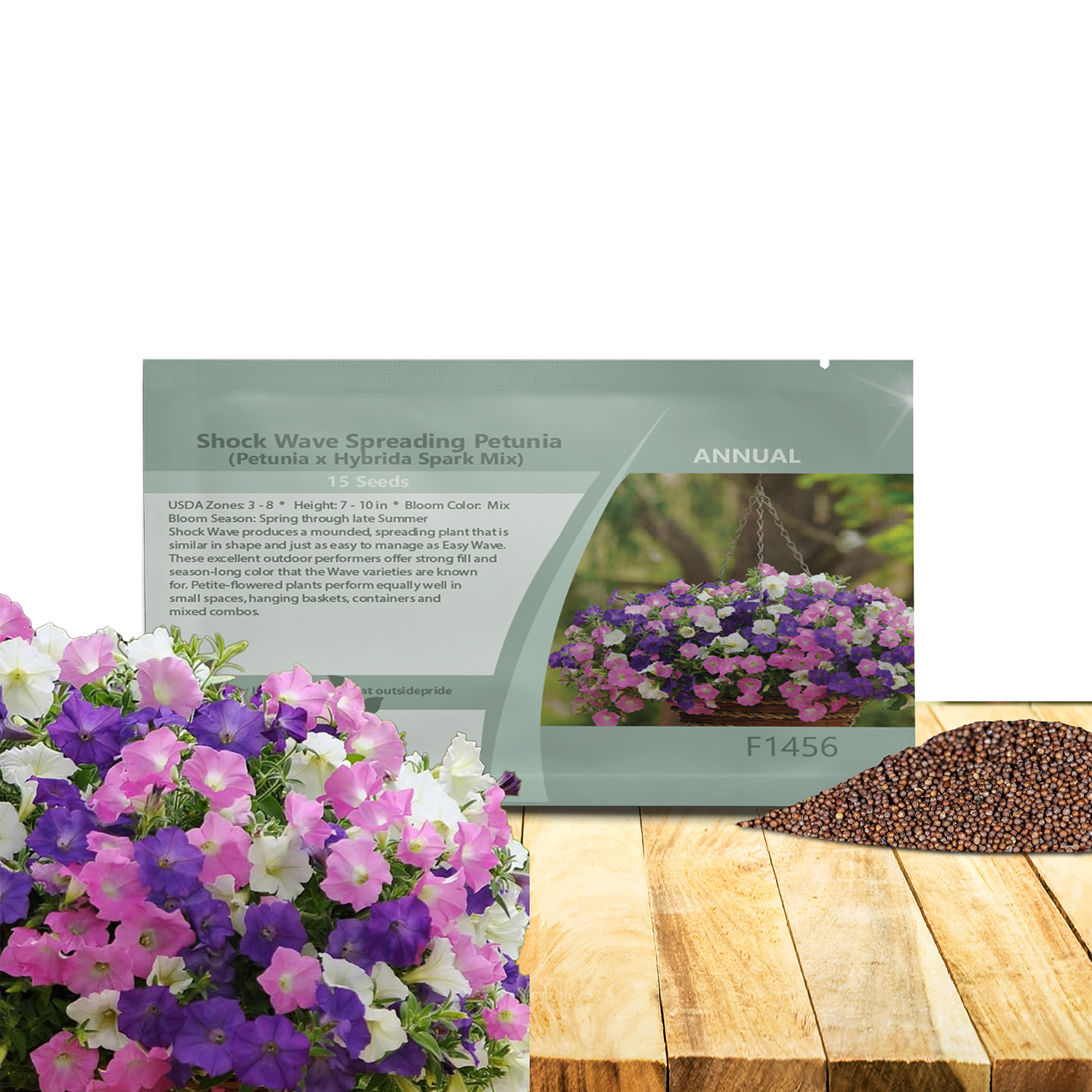 Shock Wave Spark Mix Petunia Seed Packet
