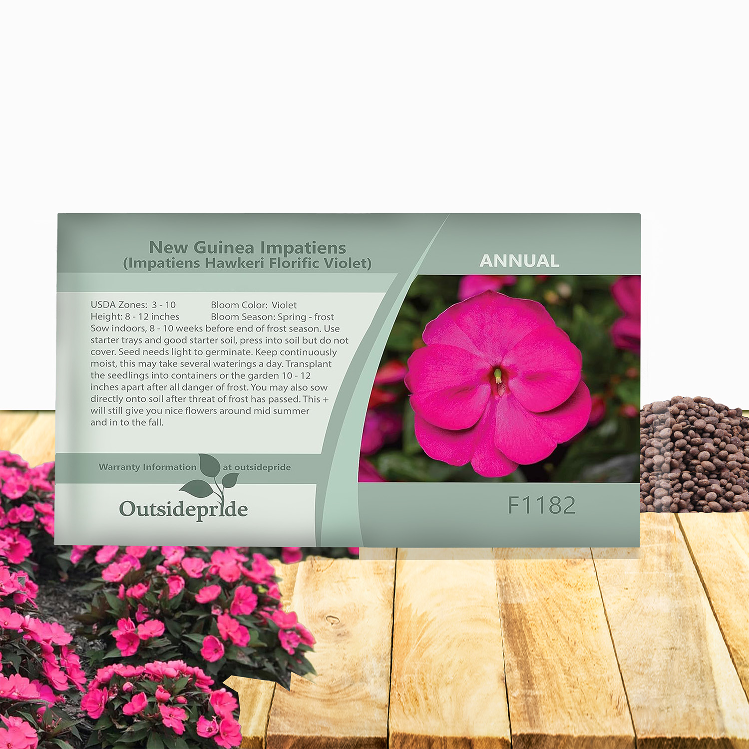 New Guinea Impatiens Violet Seed Packet