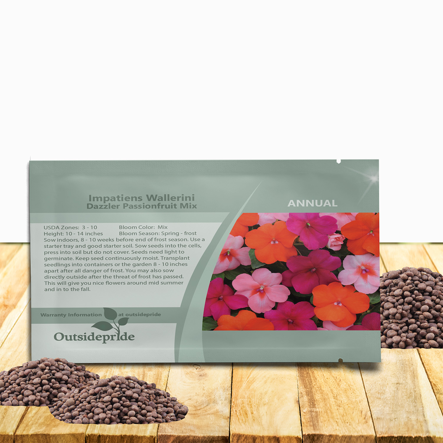 Impatiens Passionfruit Seed Packet