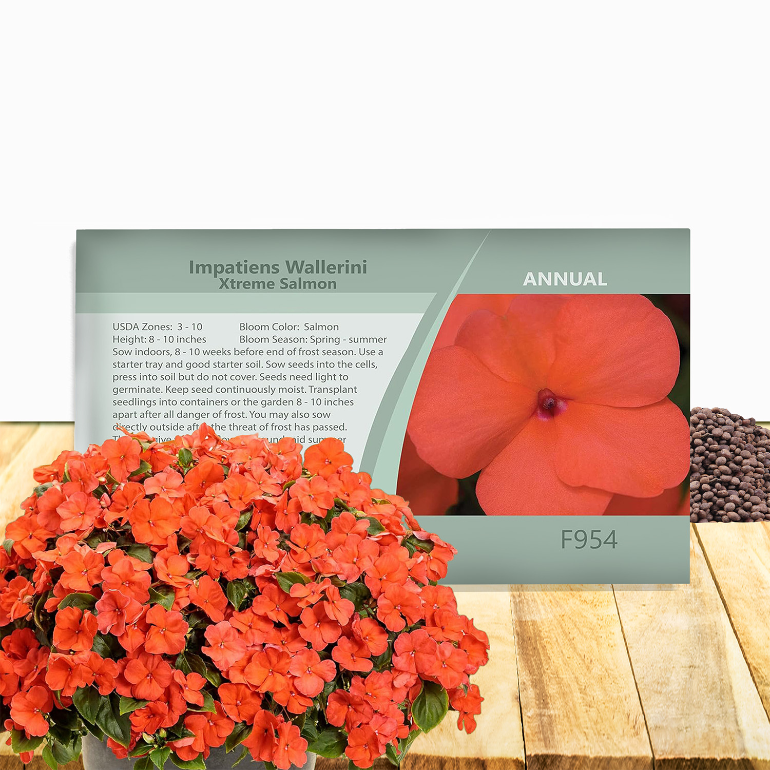 Impatiens Xtreme Salmon Seed Packet