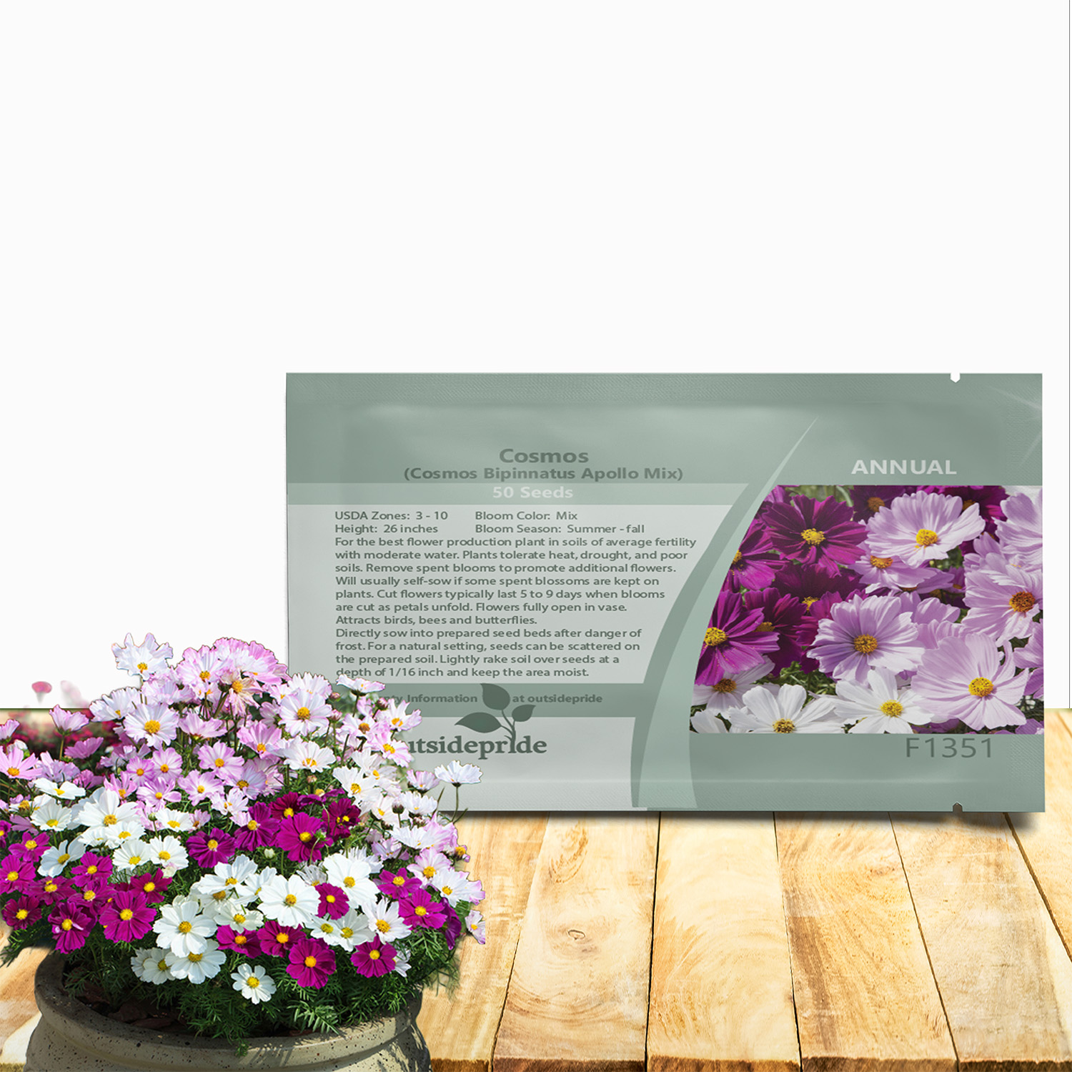 Cosmos Bipinnatus Apollo Seed Packet