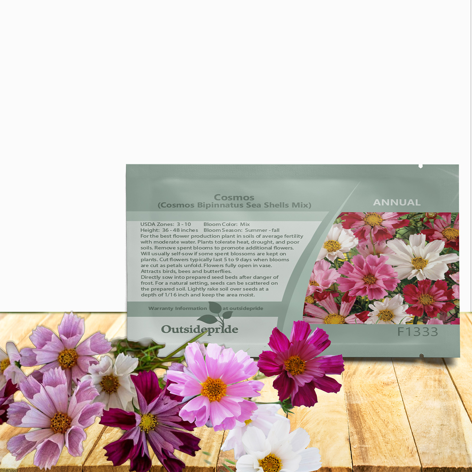 Cosmos Bipinnatus Sea Shells Seed Packet