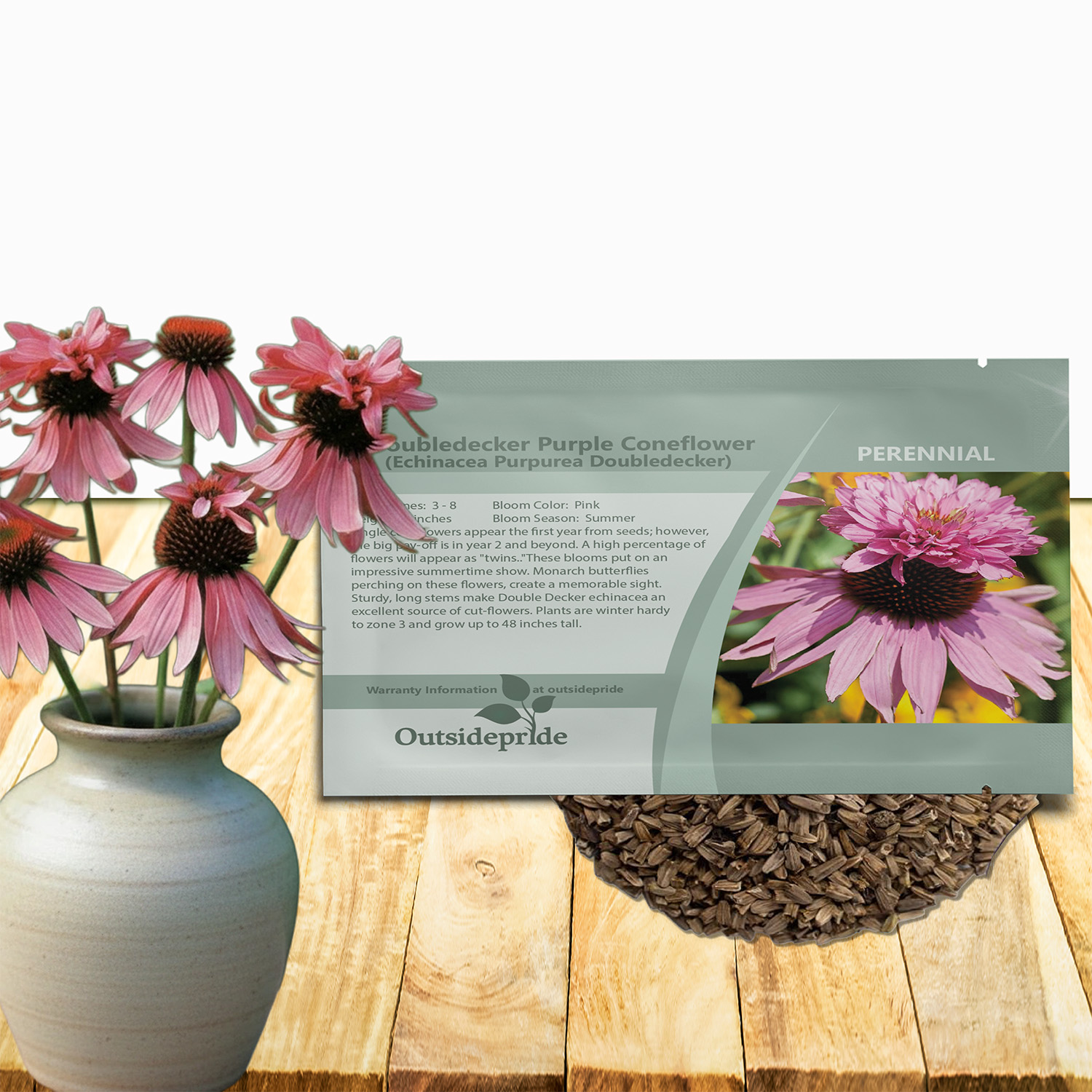 Purple Coneflower Doubledecker Seed Packet