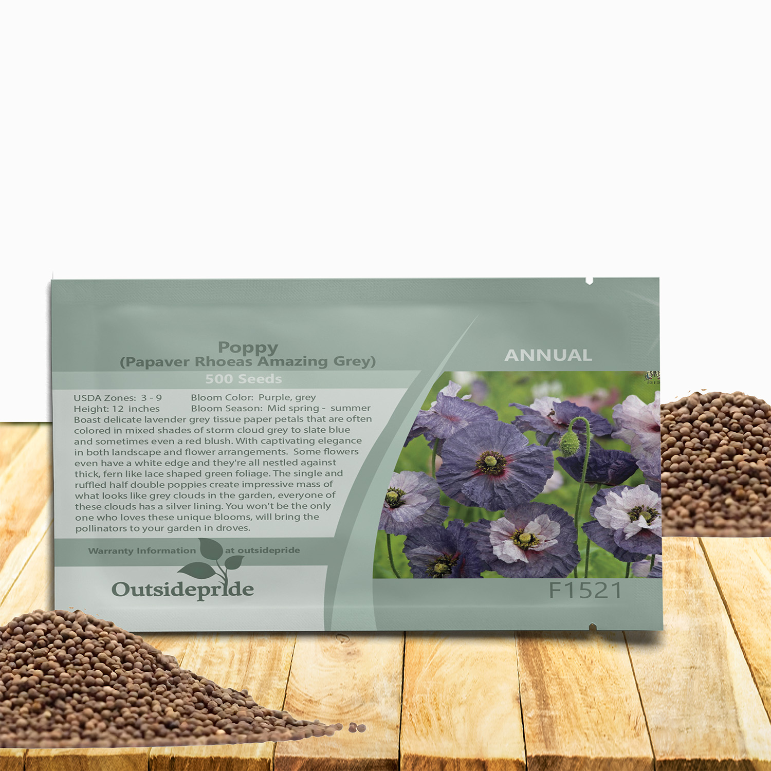 Amazing Grey Papaver Poppy Seeds