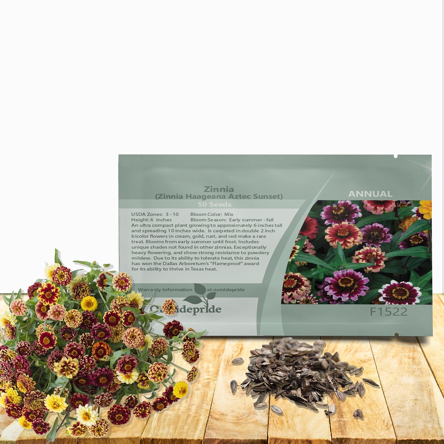 Zinnia Aztec Sunset Seed Packets