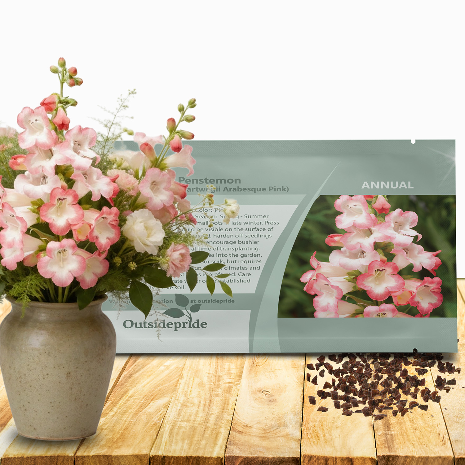 Penstemon Pink Seed Packet