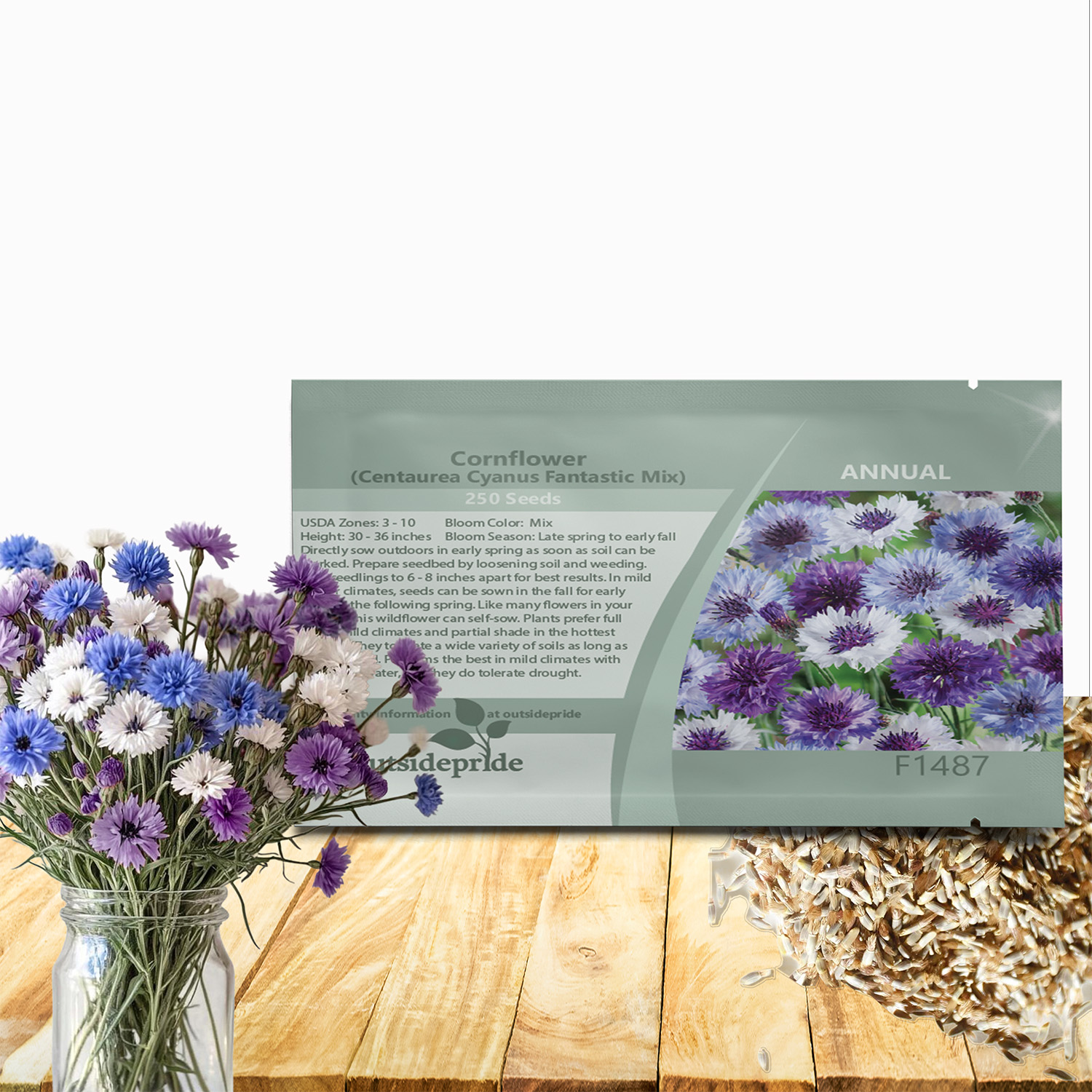 Cornflower Fantastic Seed Packet Mix