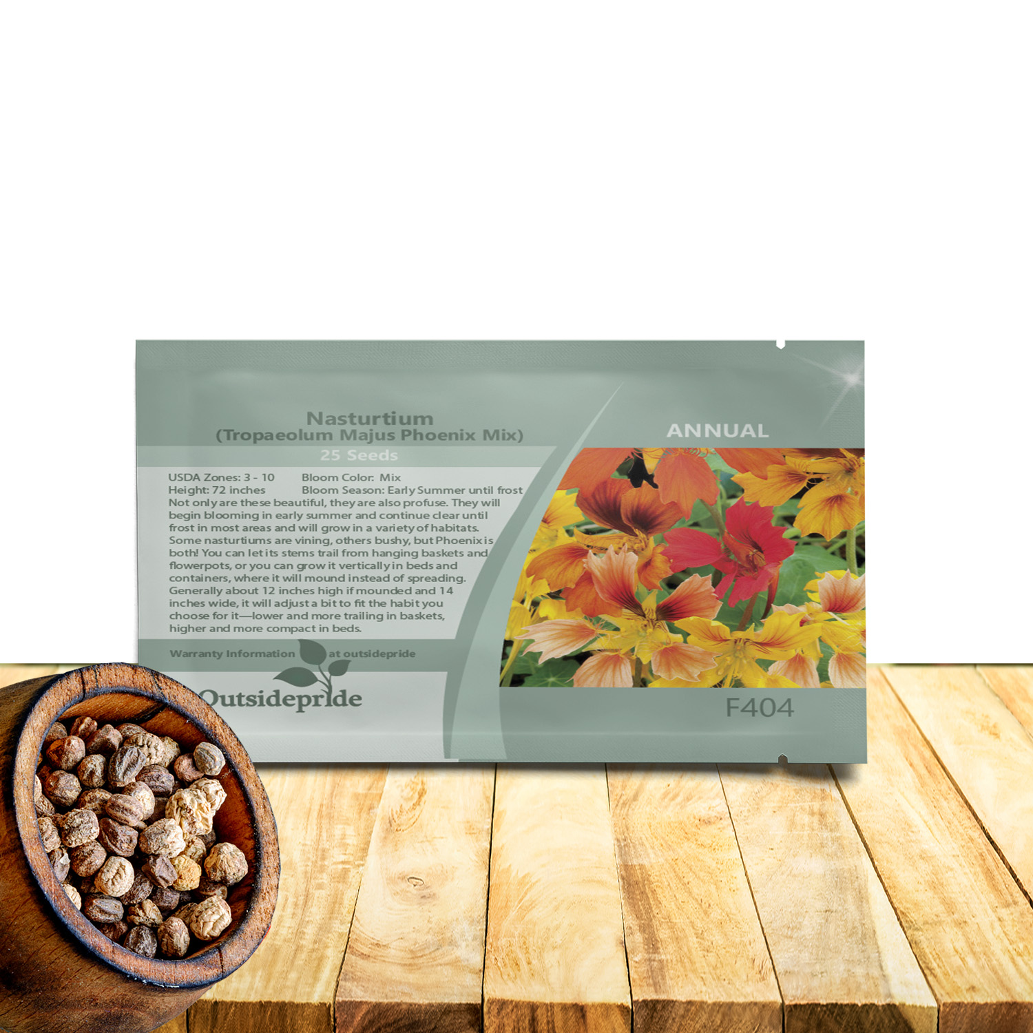 Nasturtium Phoenix Seed Packet