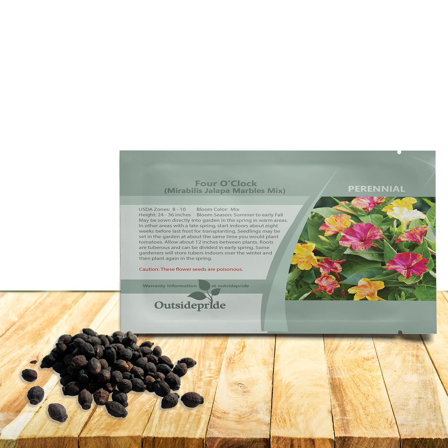 Four O'clock Marbles Mix Seed Packet