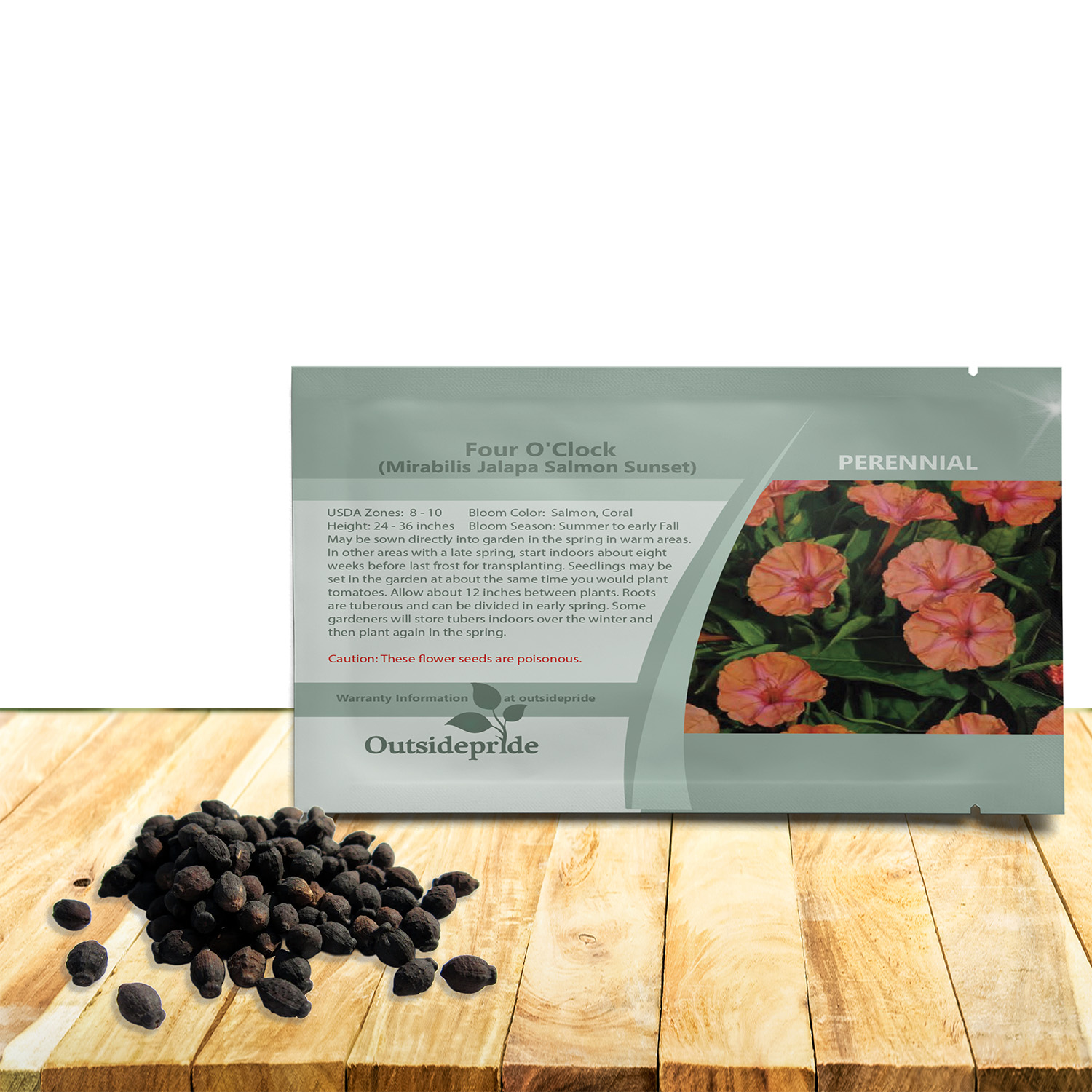 Four O'clock Salmon Sunset Seed Packet