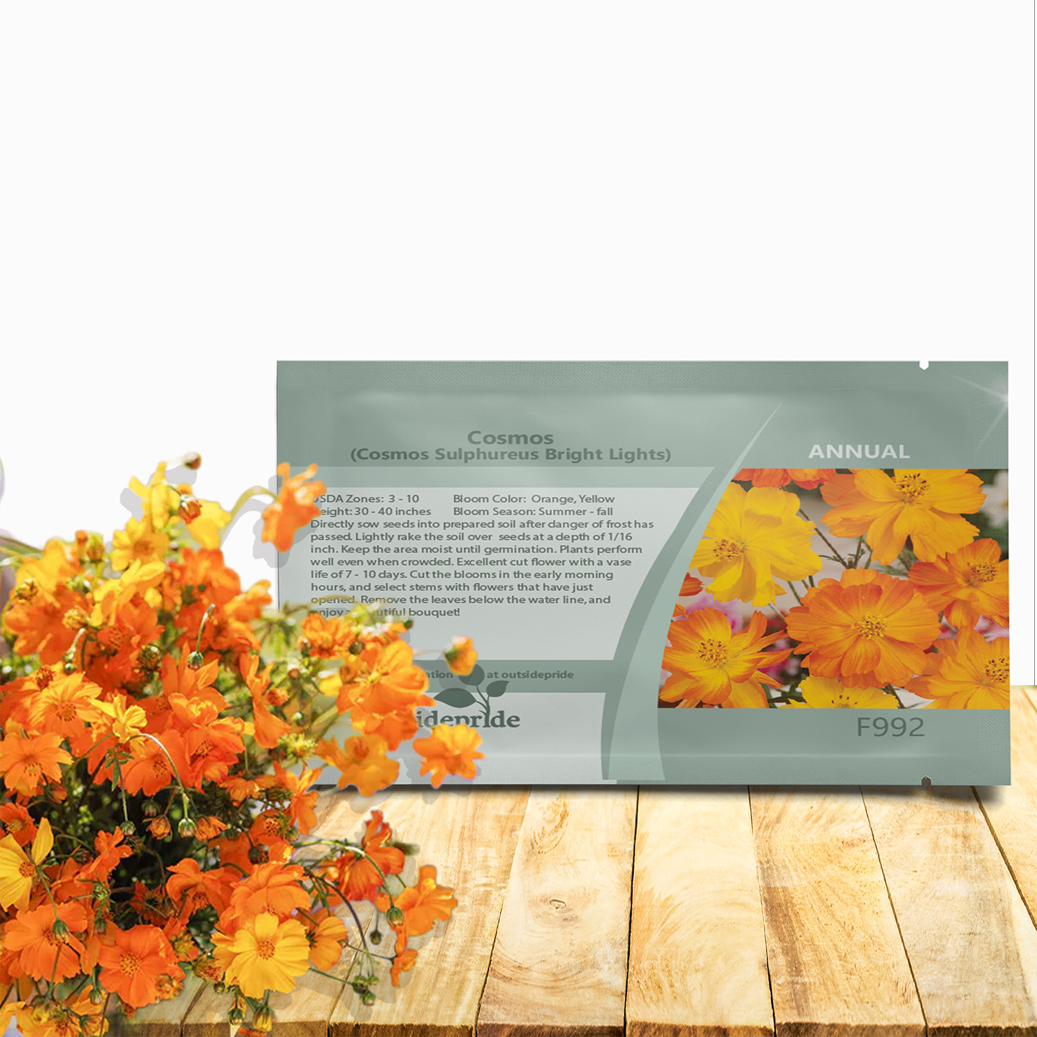 Cosmos Sulphureus Bright Lights Seed Packets