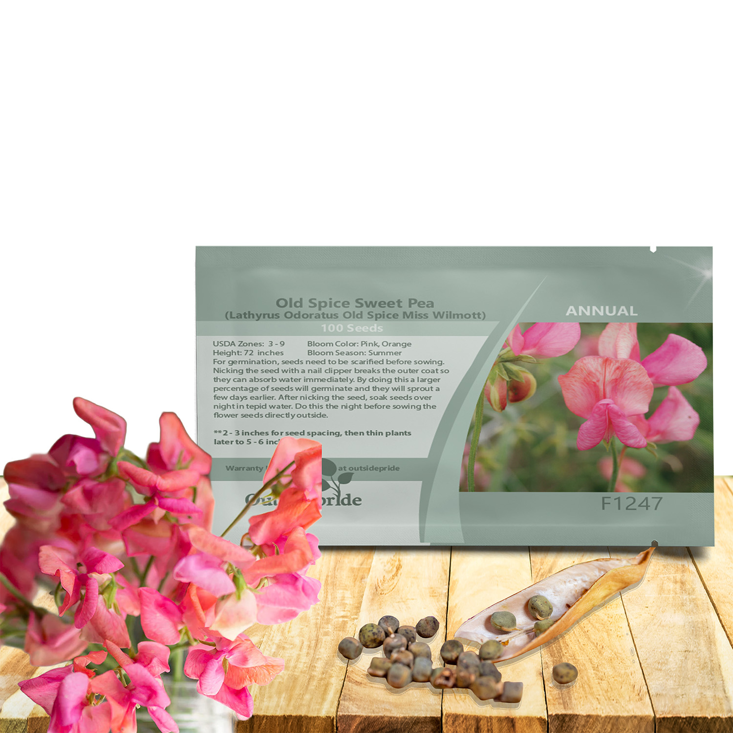Sweet Pea Miss Wilmont Seed Packet