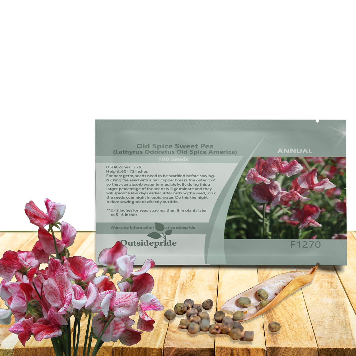 Sweet Pea America Seed Packet