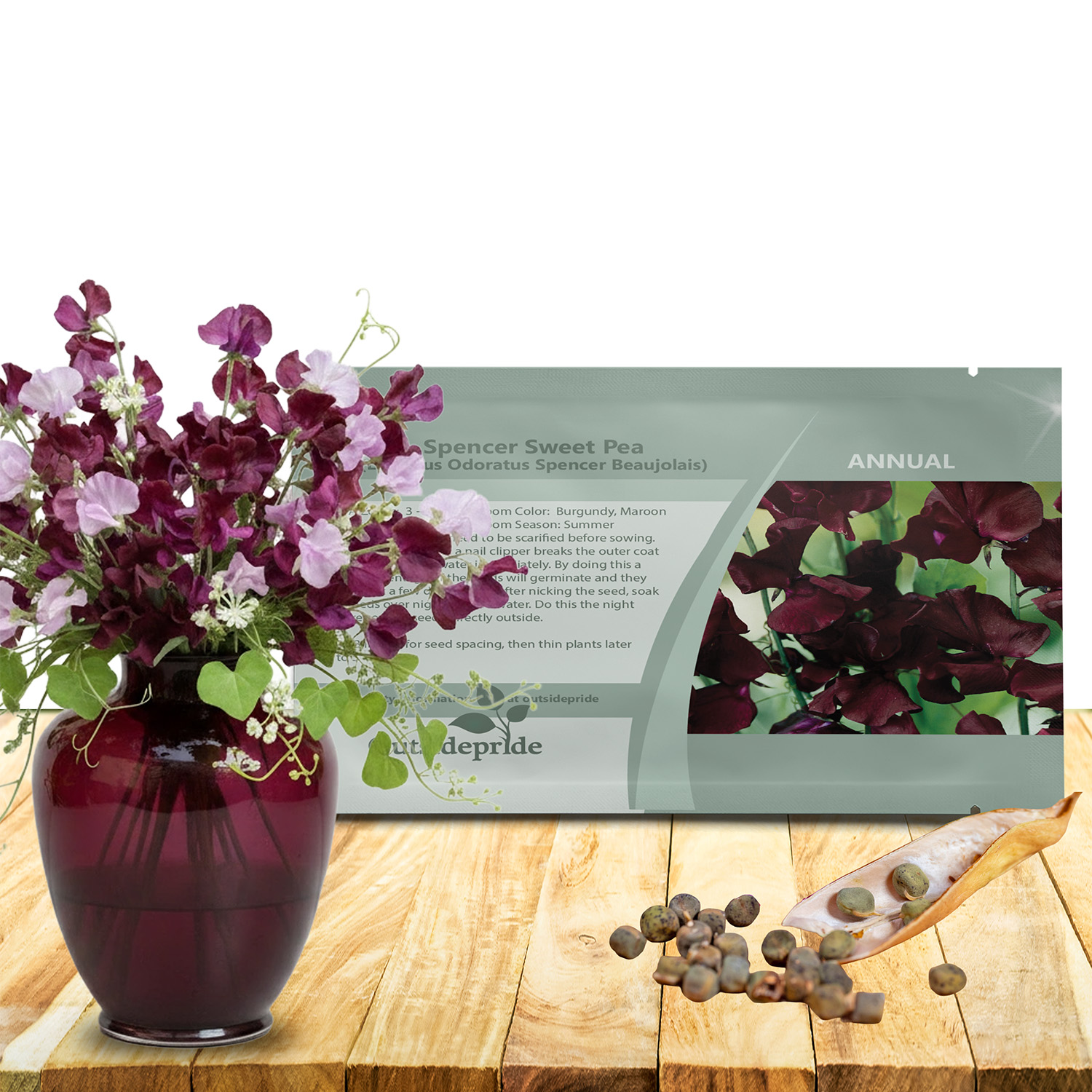 Sweet Pea Beaujolais Seed Packet